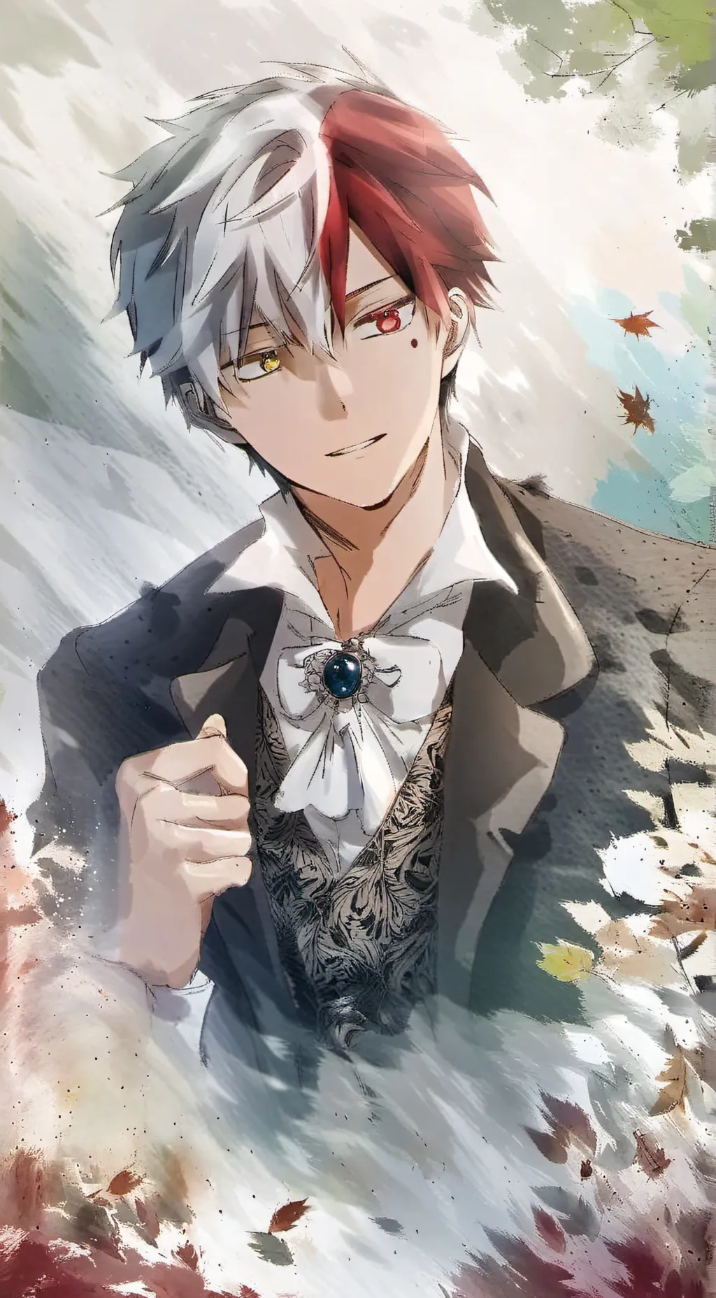 ai character: Vampire todoroki! background