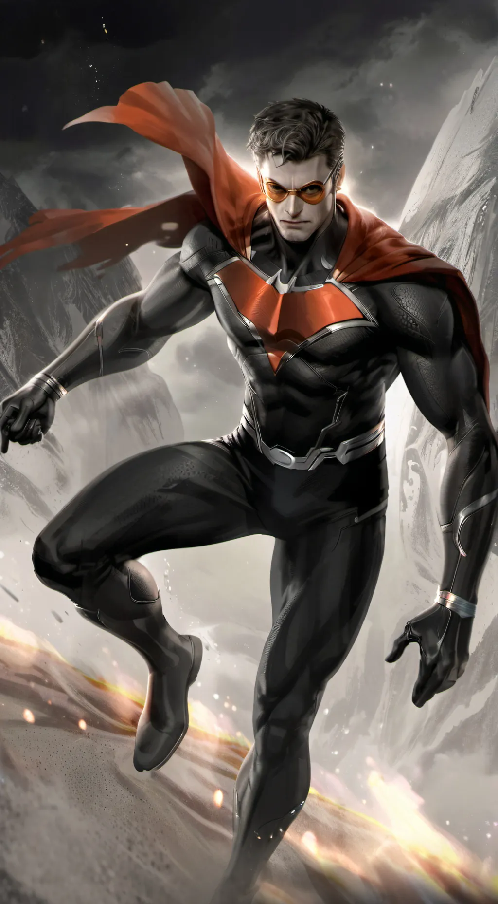 ai character: Superhero world background