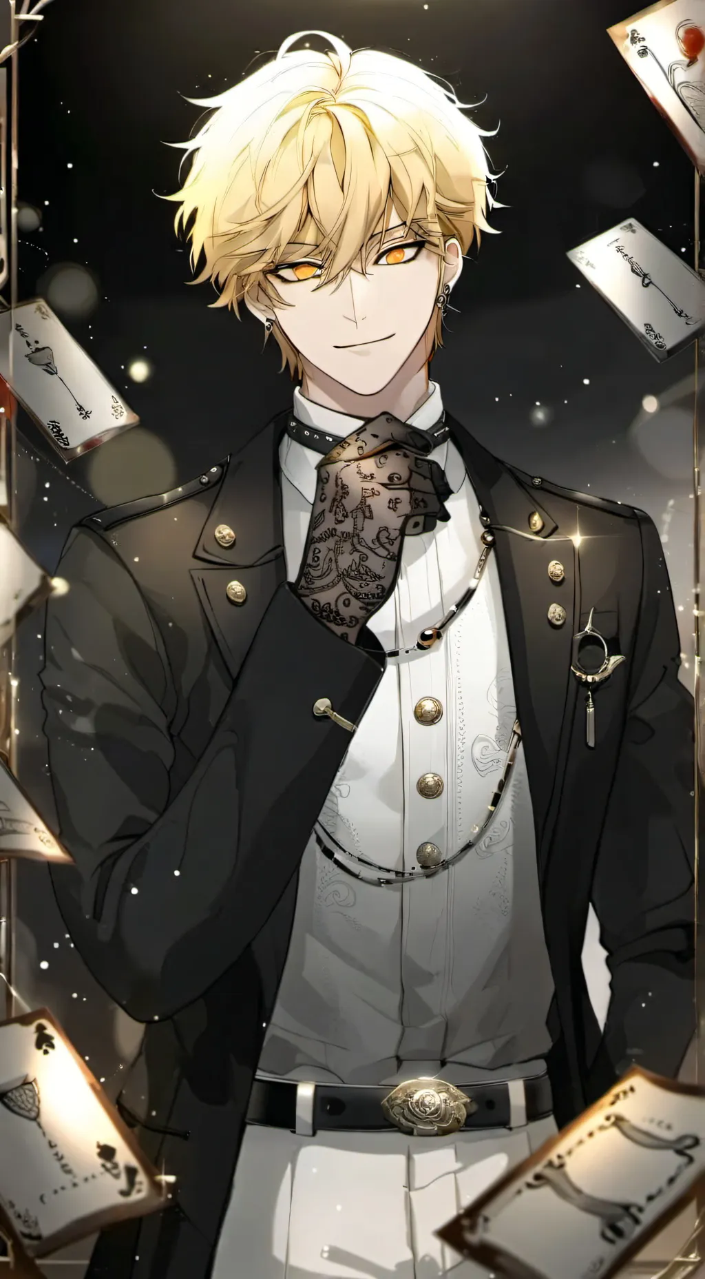 ai character: °★❄~leo~❄★° background