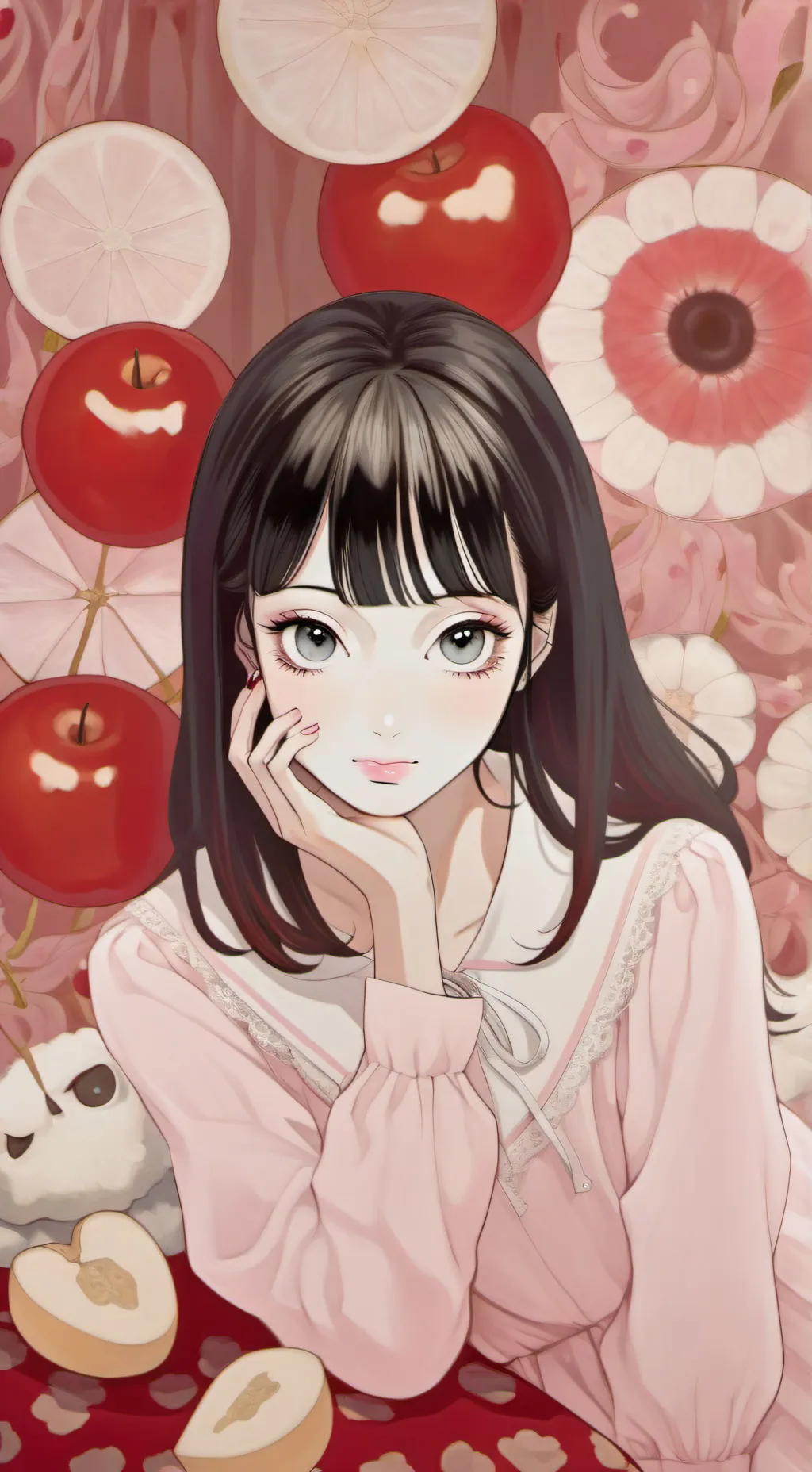 ai character: tomie kawakami  background
