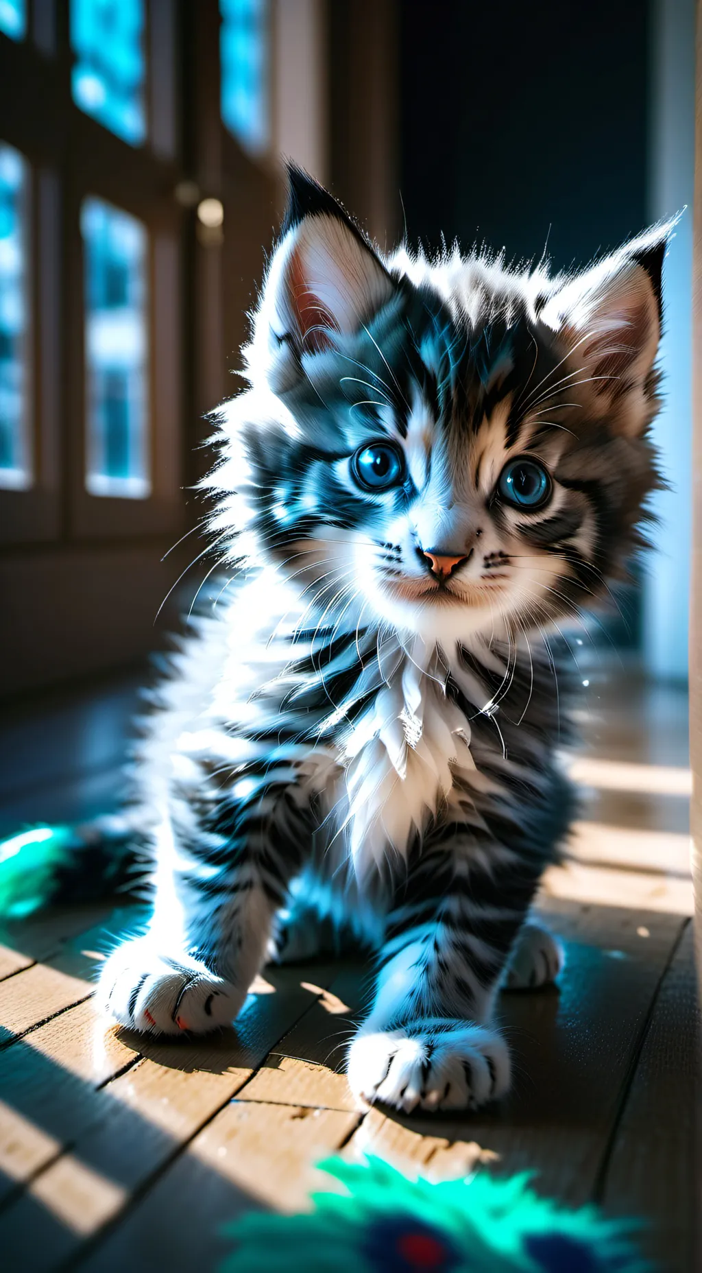 ai character: Kitten kills dog background
