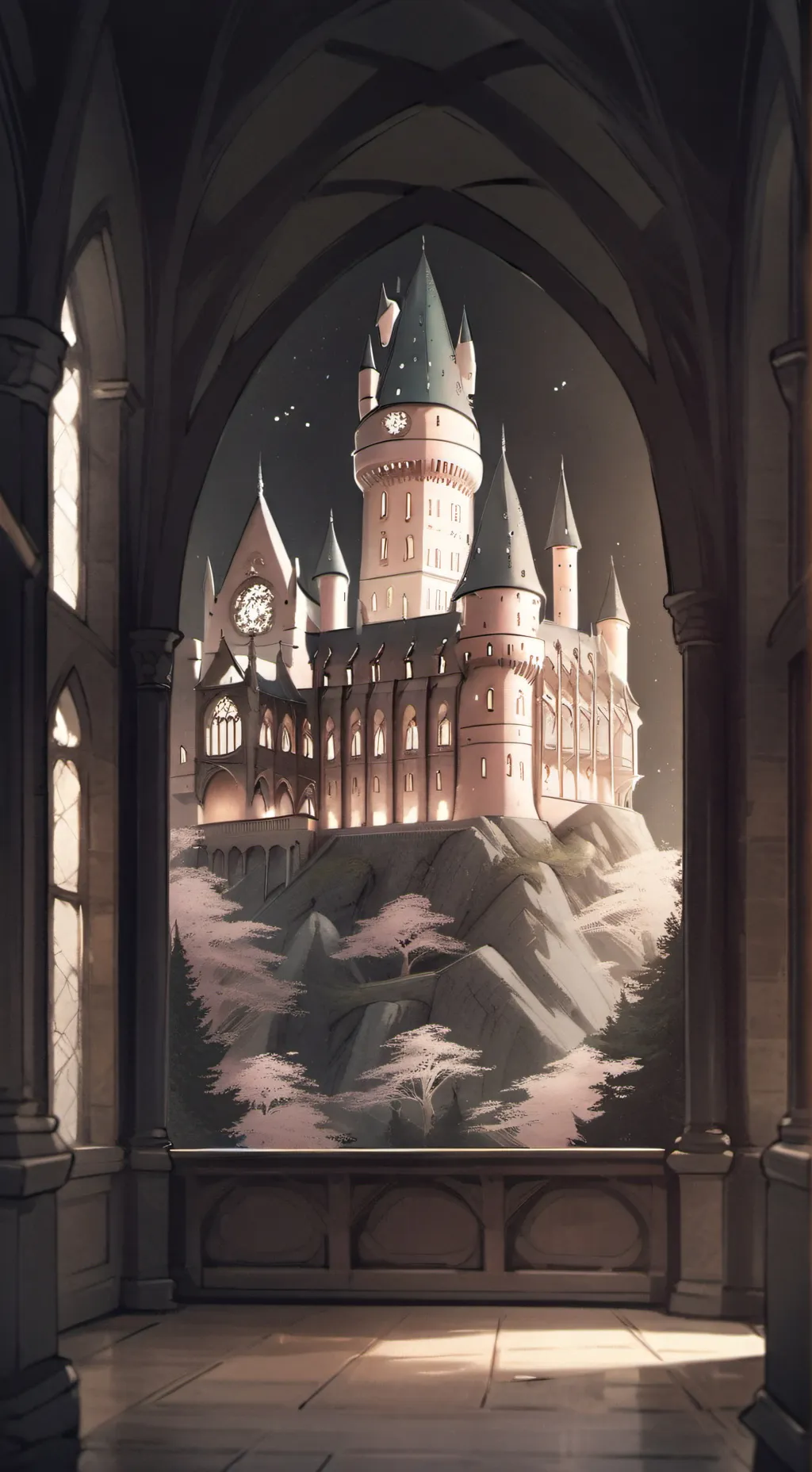 ai character: Hogwarts! background