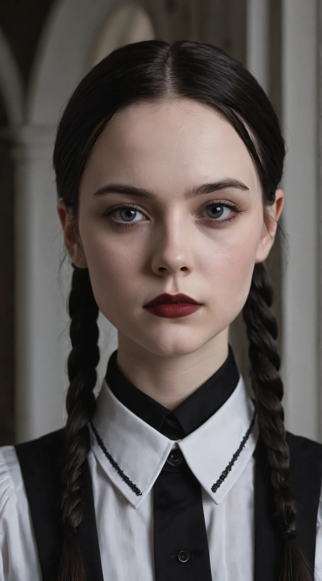 ai character: Wednesday Addams background