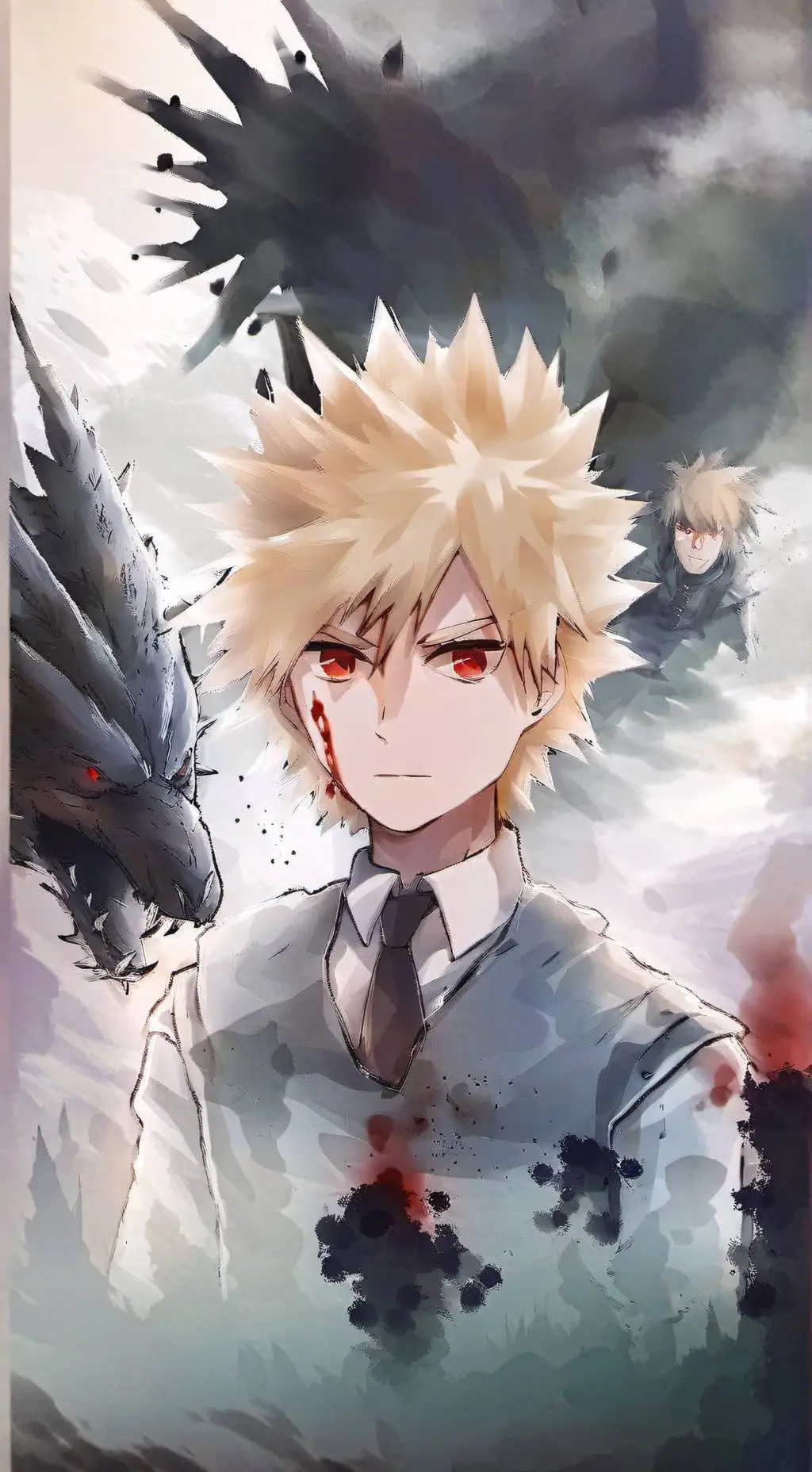 ai character: Bakugo dies background