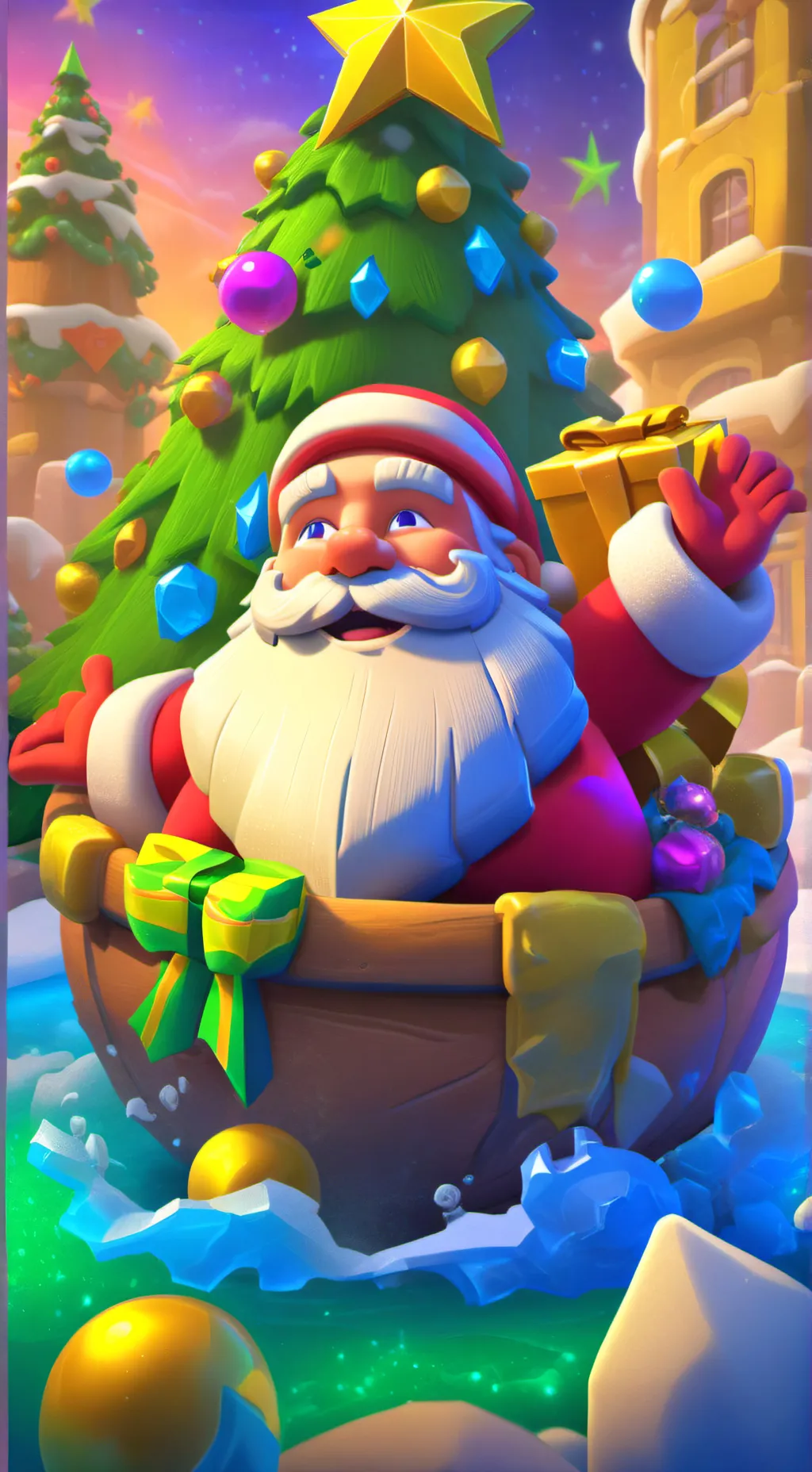 ai character: Snowflake background