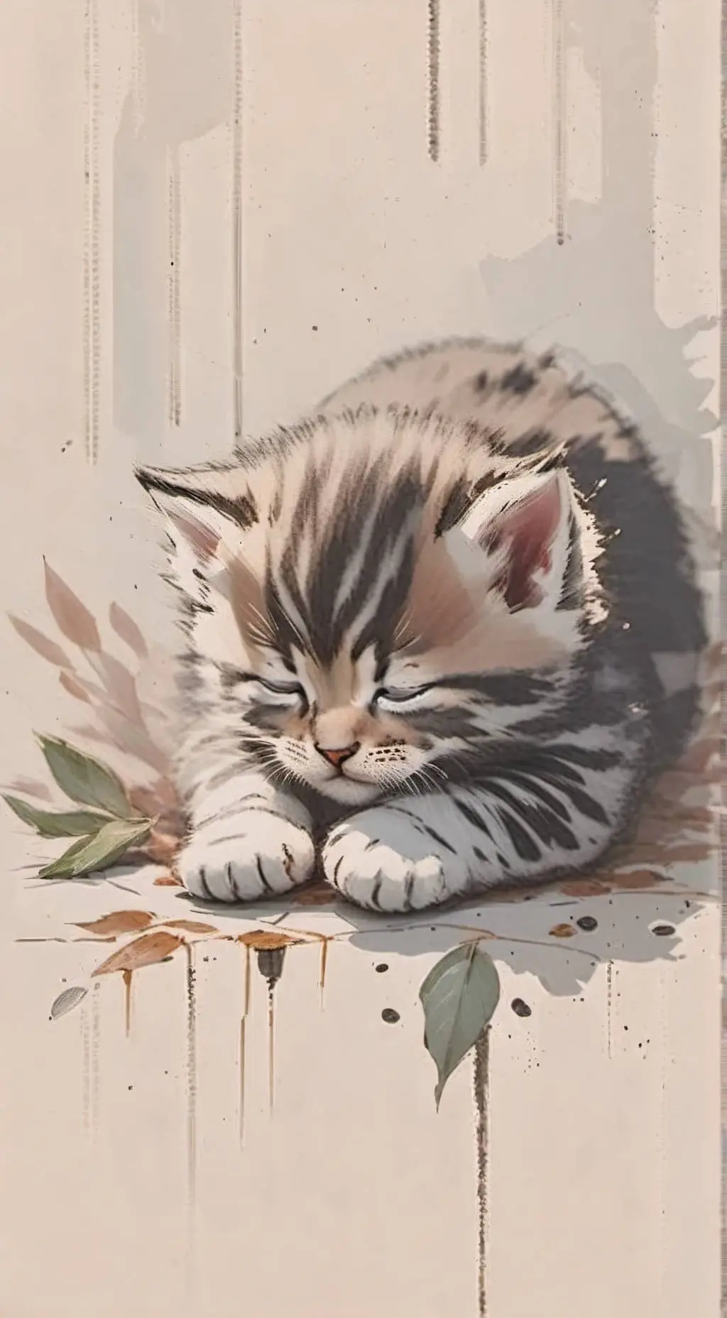 ai character: Premature Kitten. background