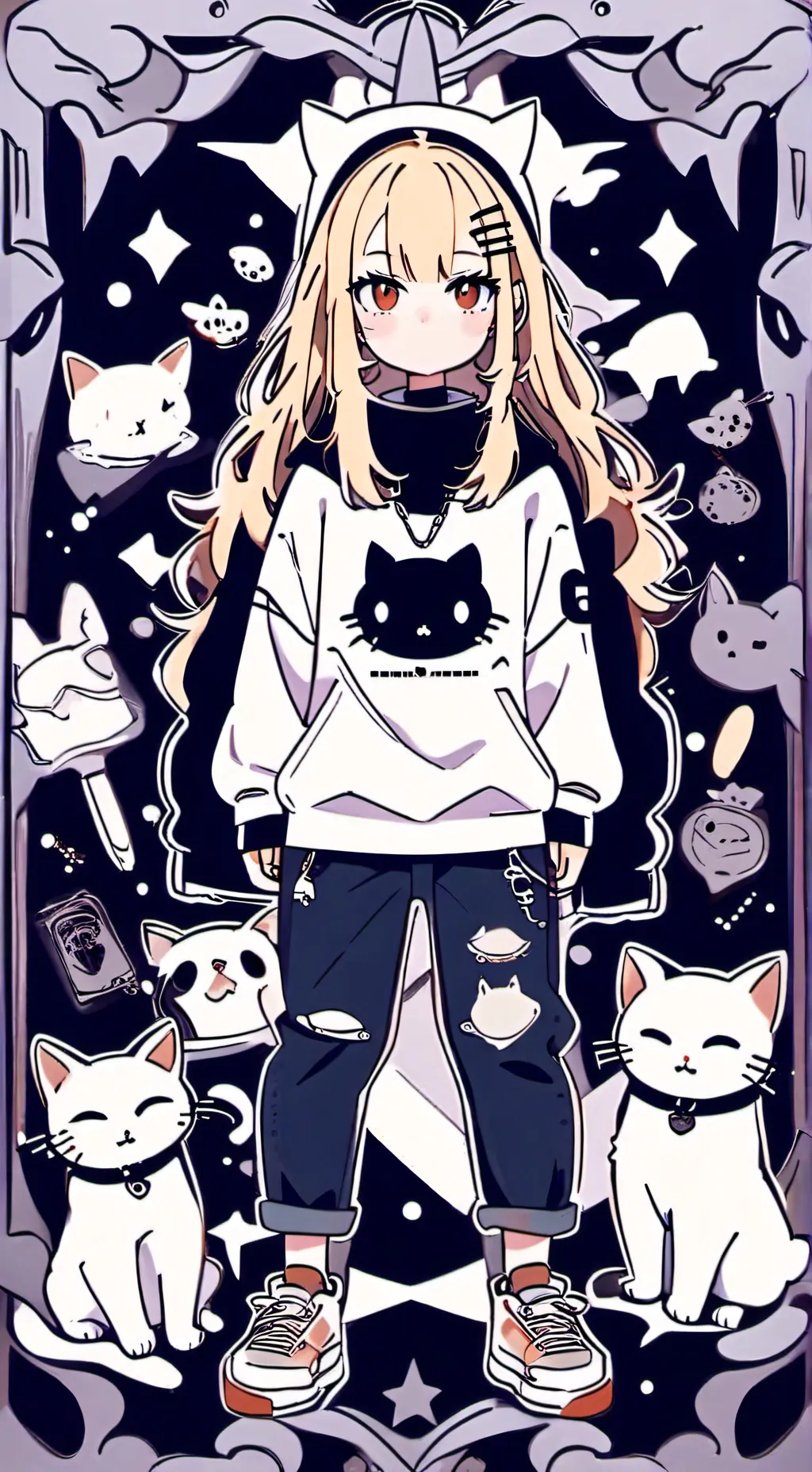 ai character: socks for one  background