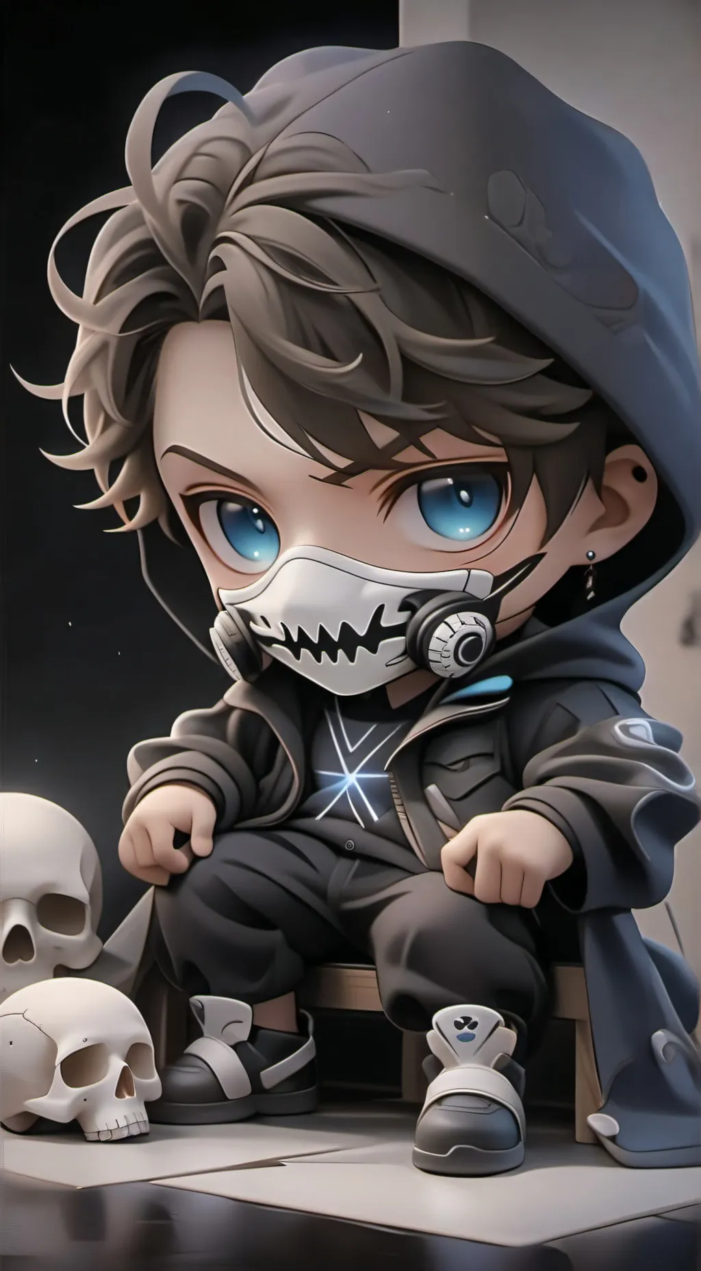 ai character: ghost background