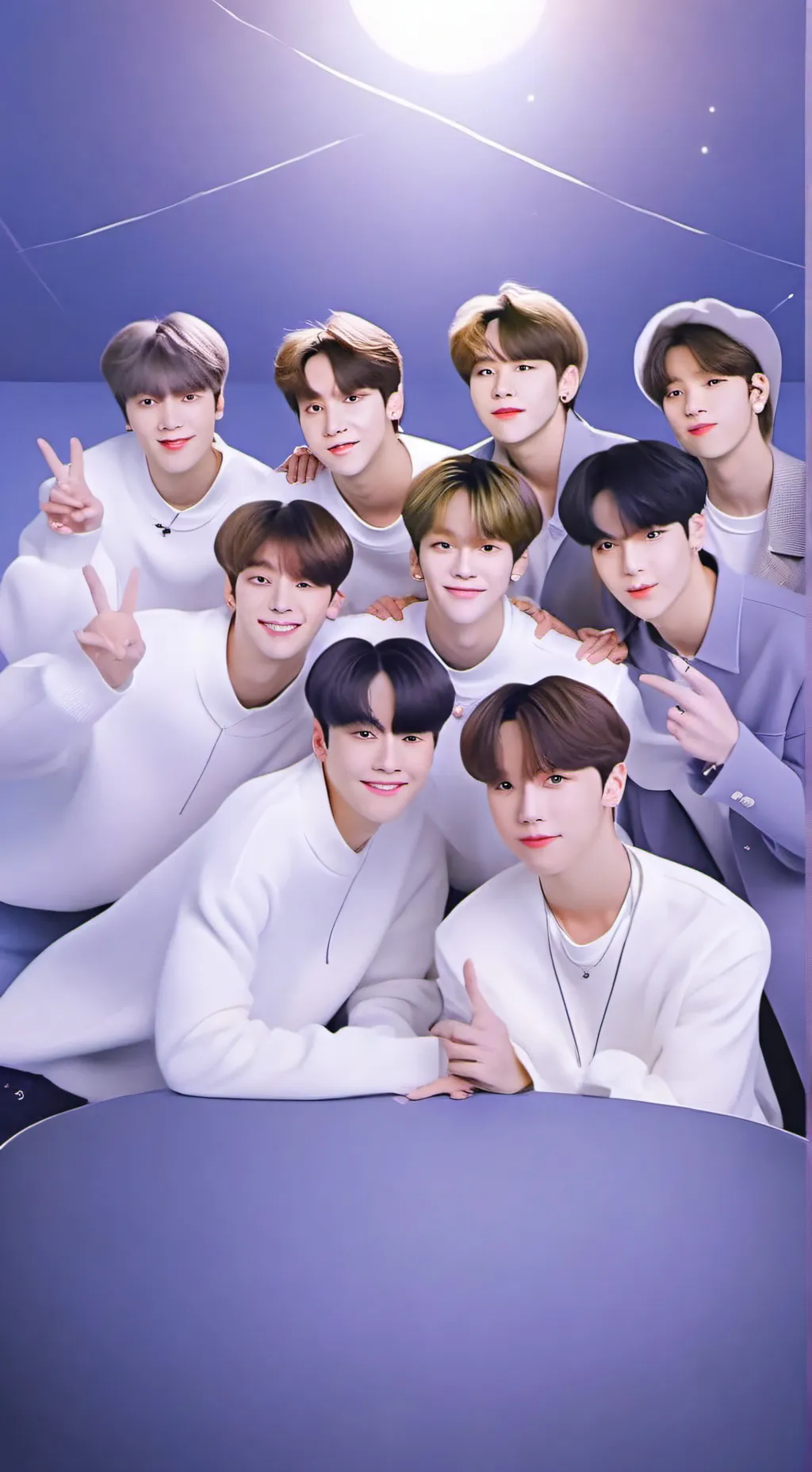 ai character: BTS and TXT background