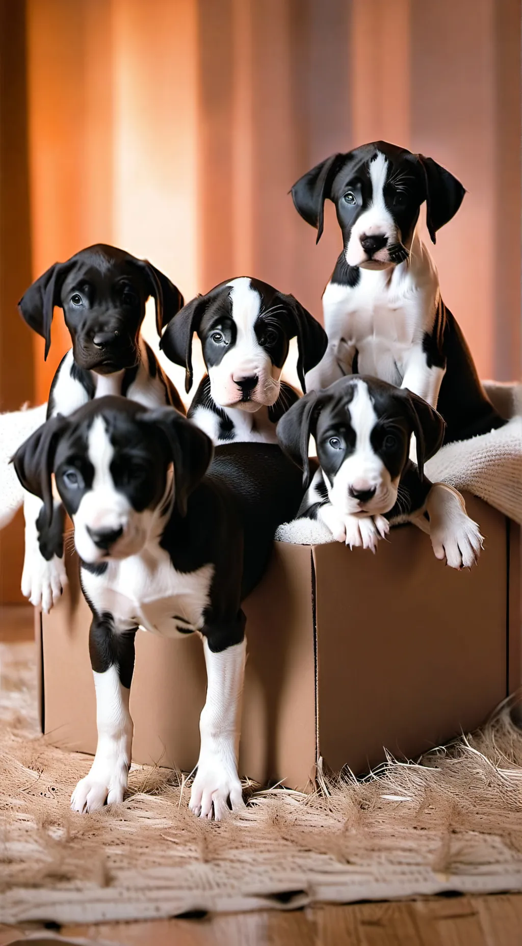 ai character: puppies  background