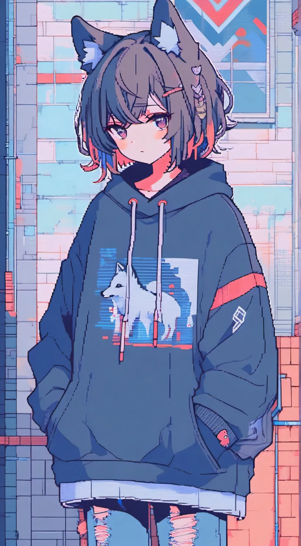 ai character: MHA mute girl background