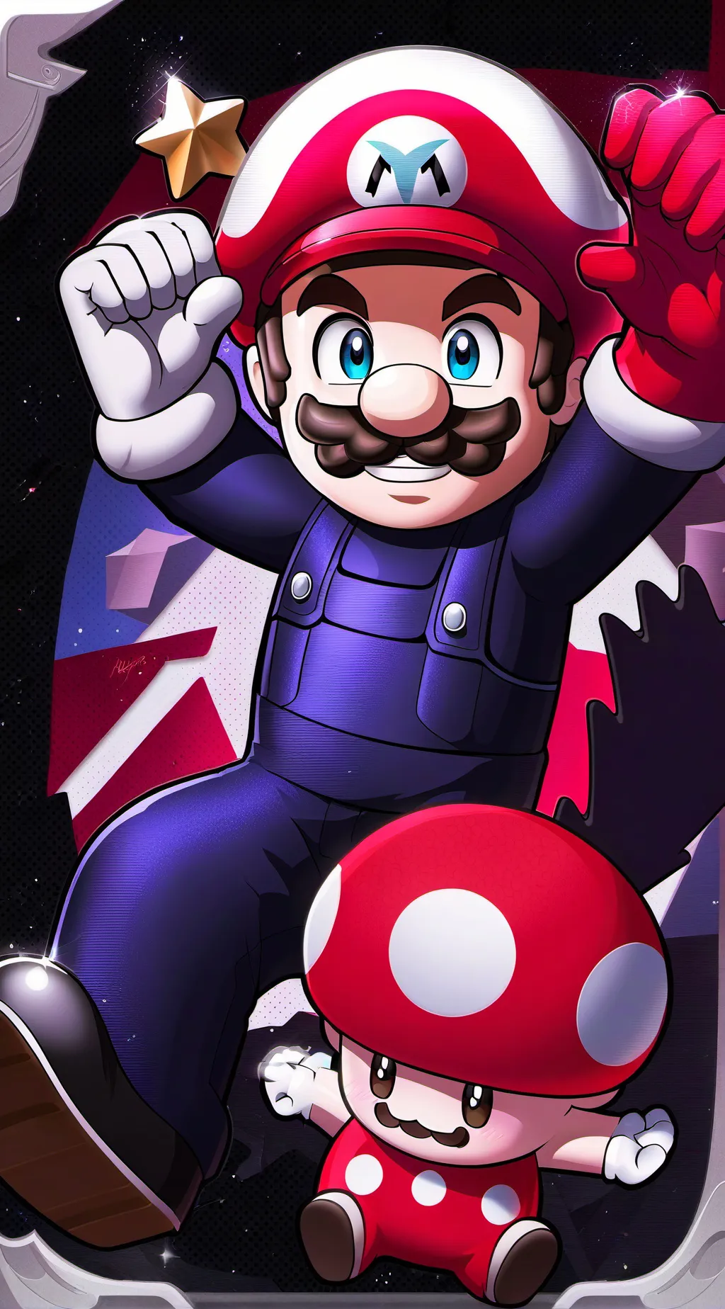 ai character: MARIO background