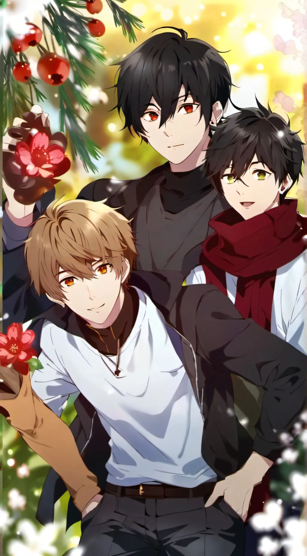 ai character: group of boys background