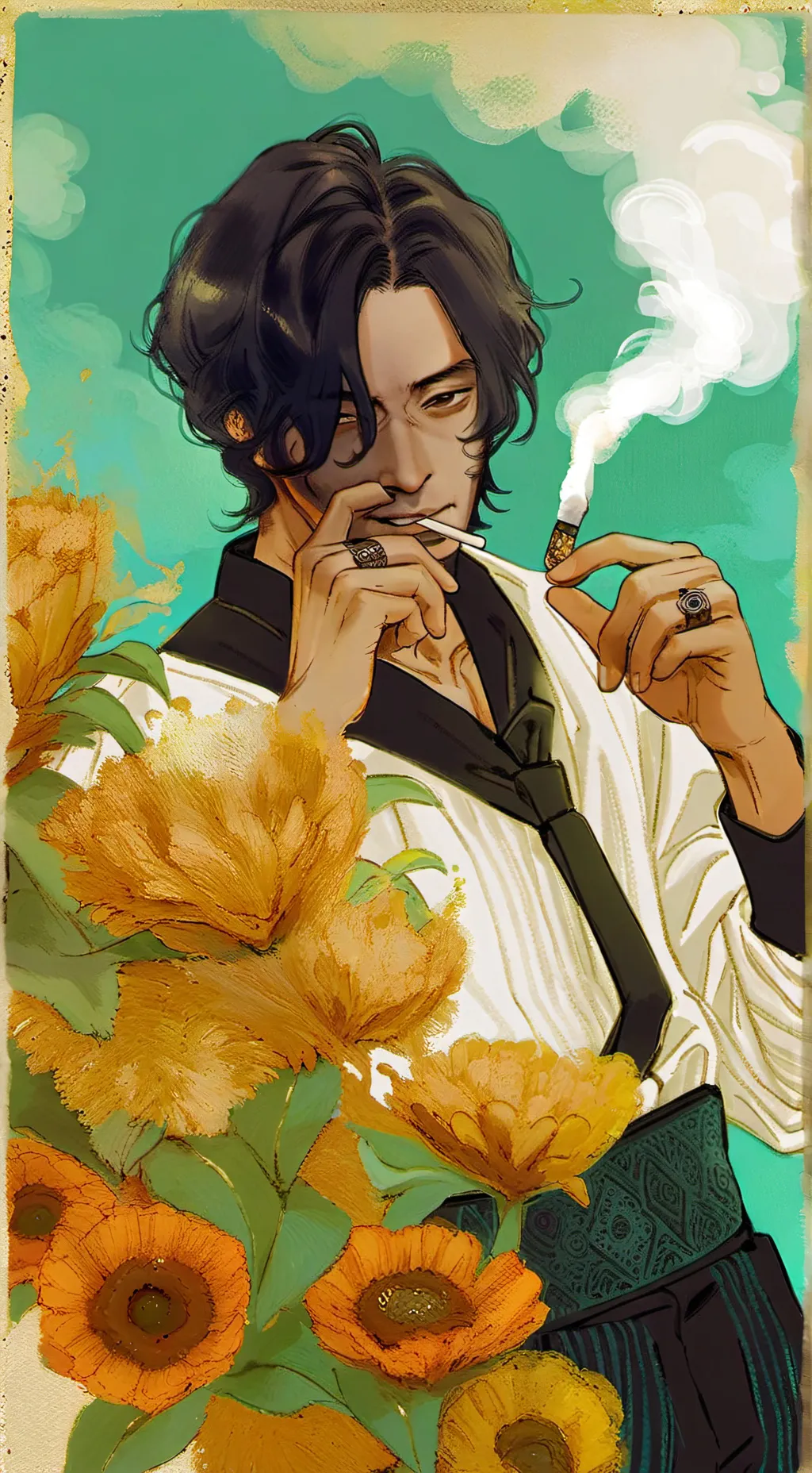 ai character: stop smoking  background
