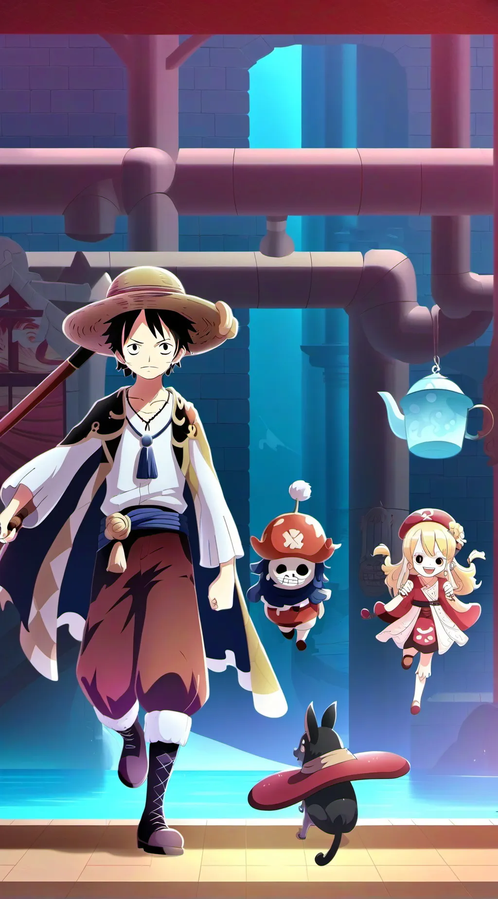 ai character: one pièce  background