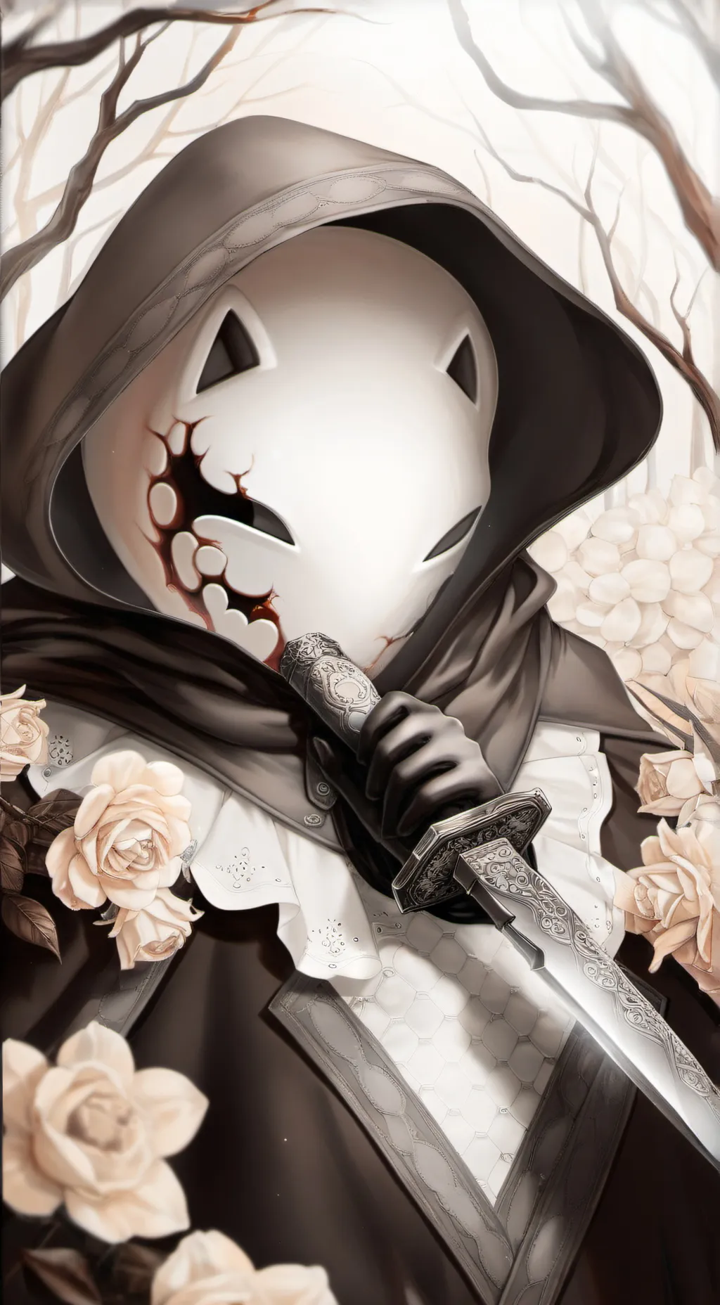 ai character: ghostface  background