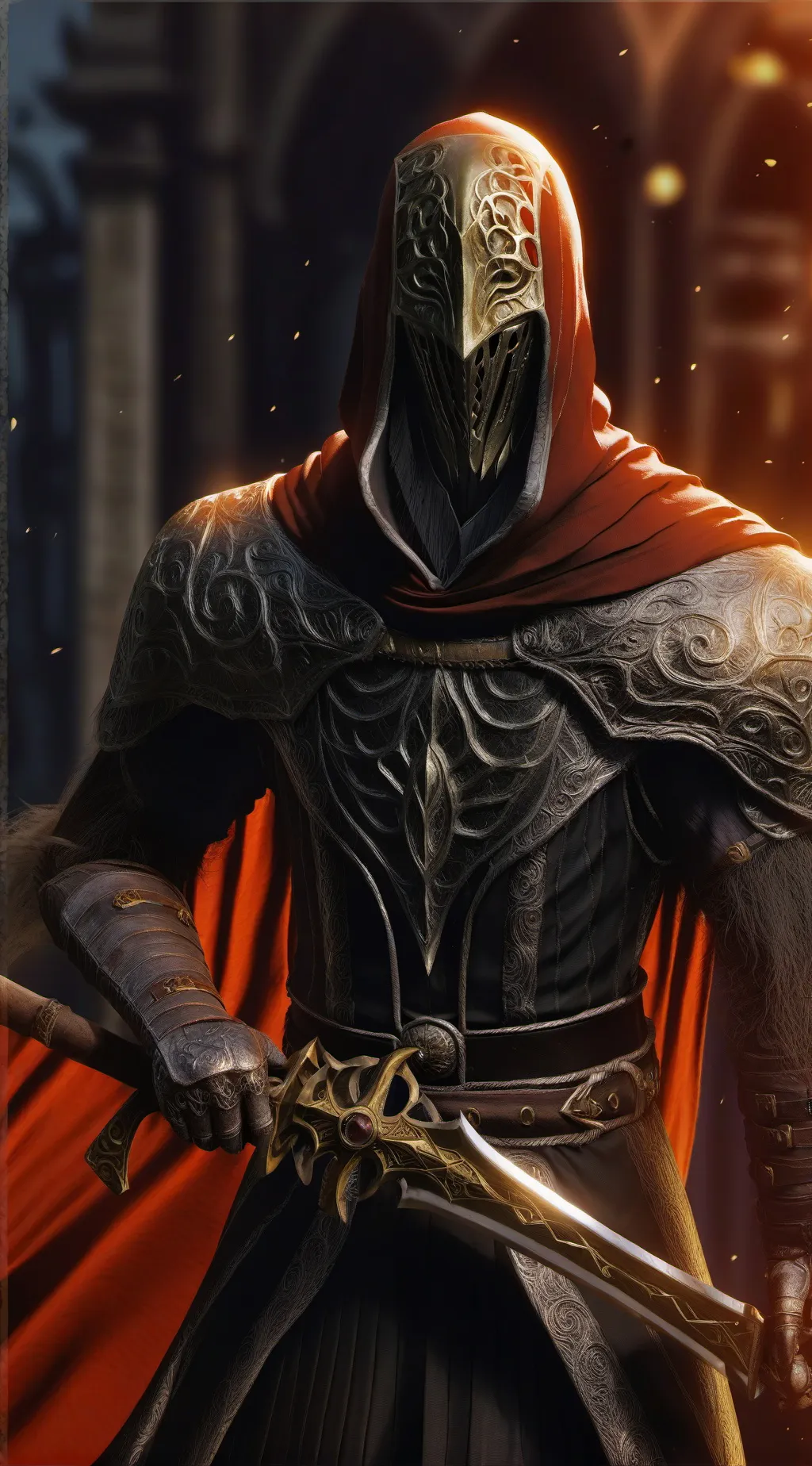ai character: the mask man  background