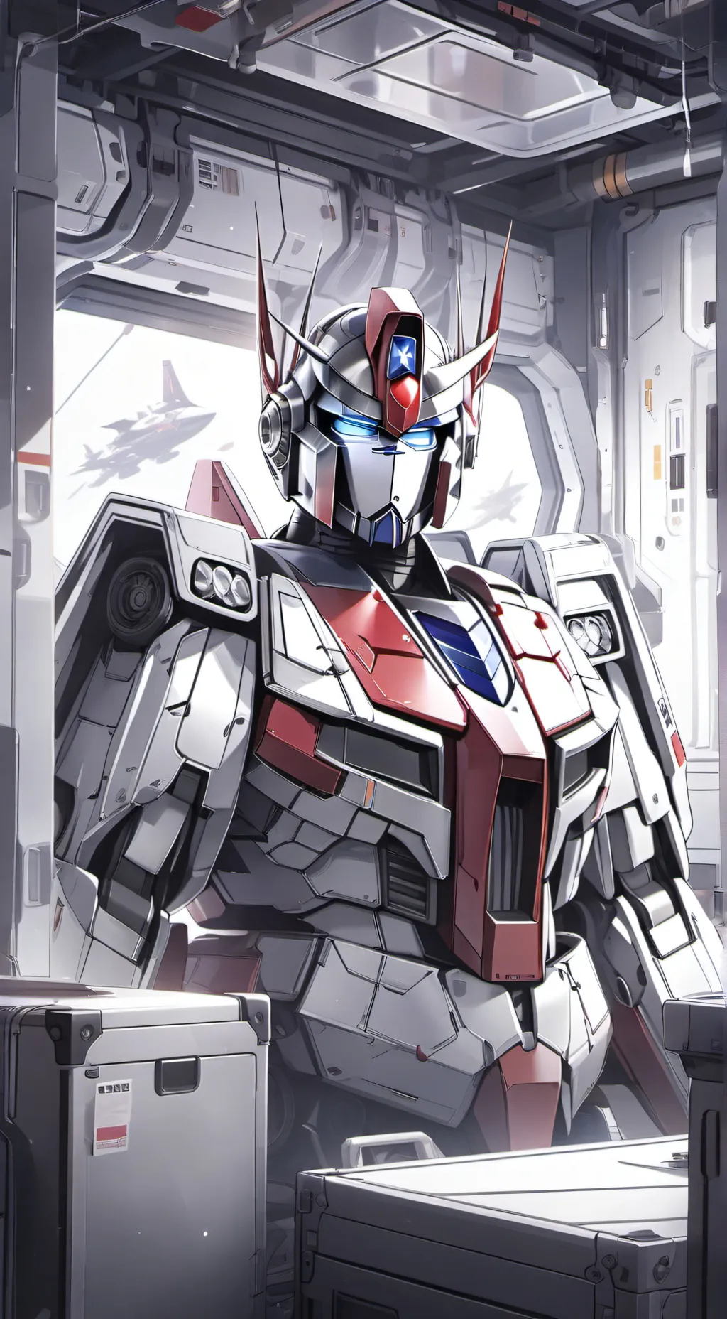 ai character: Optimus Prime background