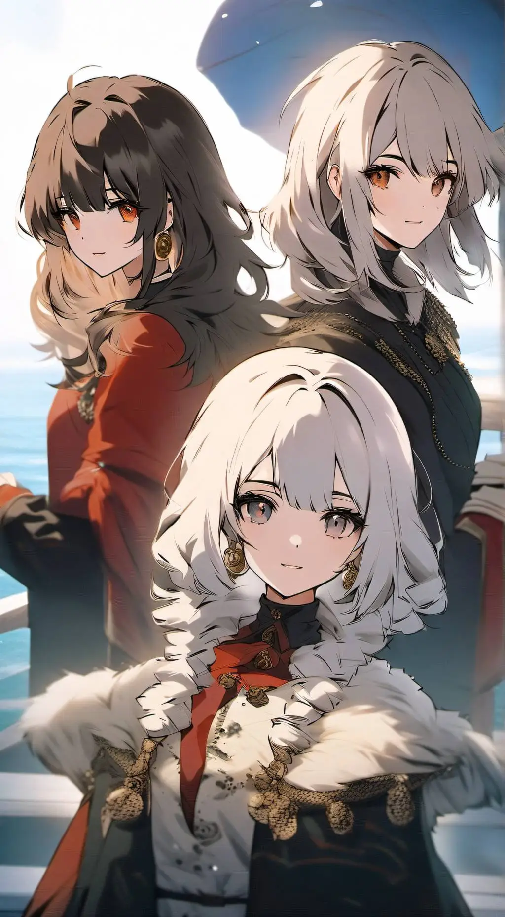 ai character: 3 ragazze background