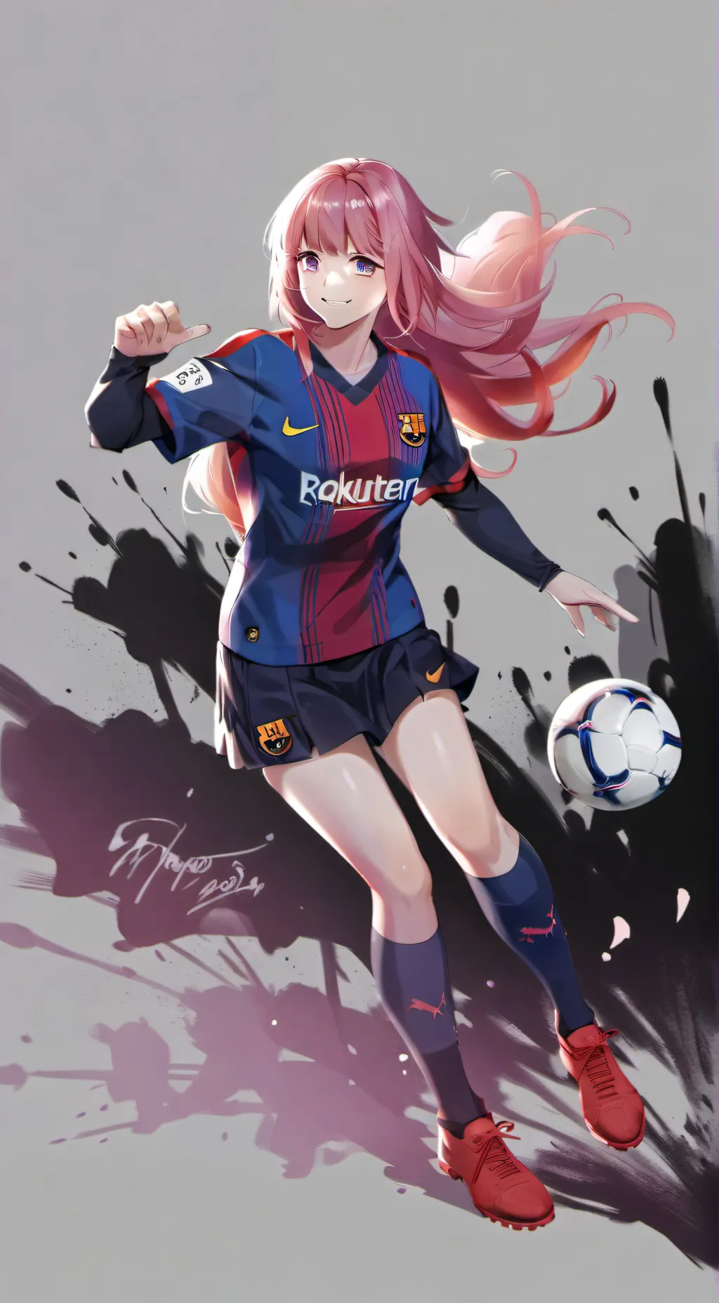 ai character: Nino x Barcelona  background