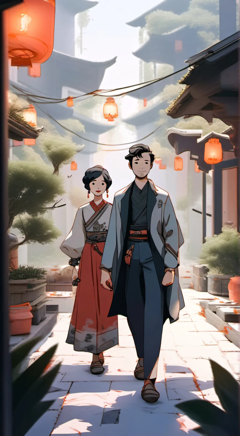 ai character: Two couples background