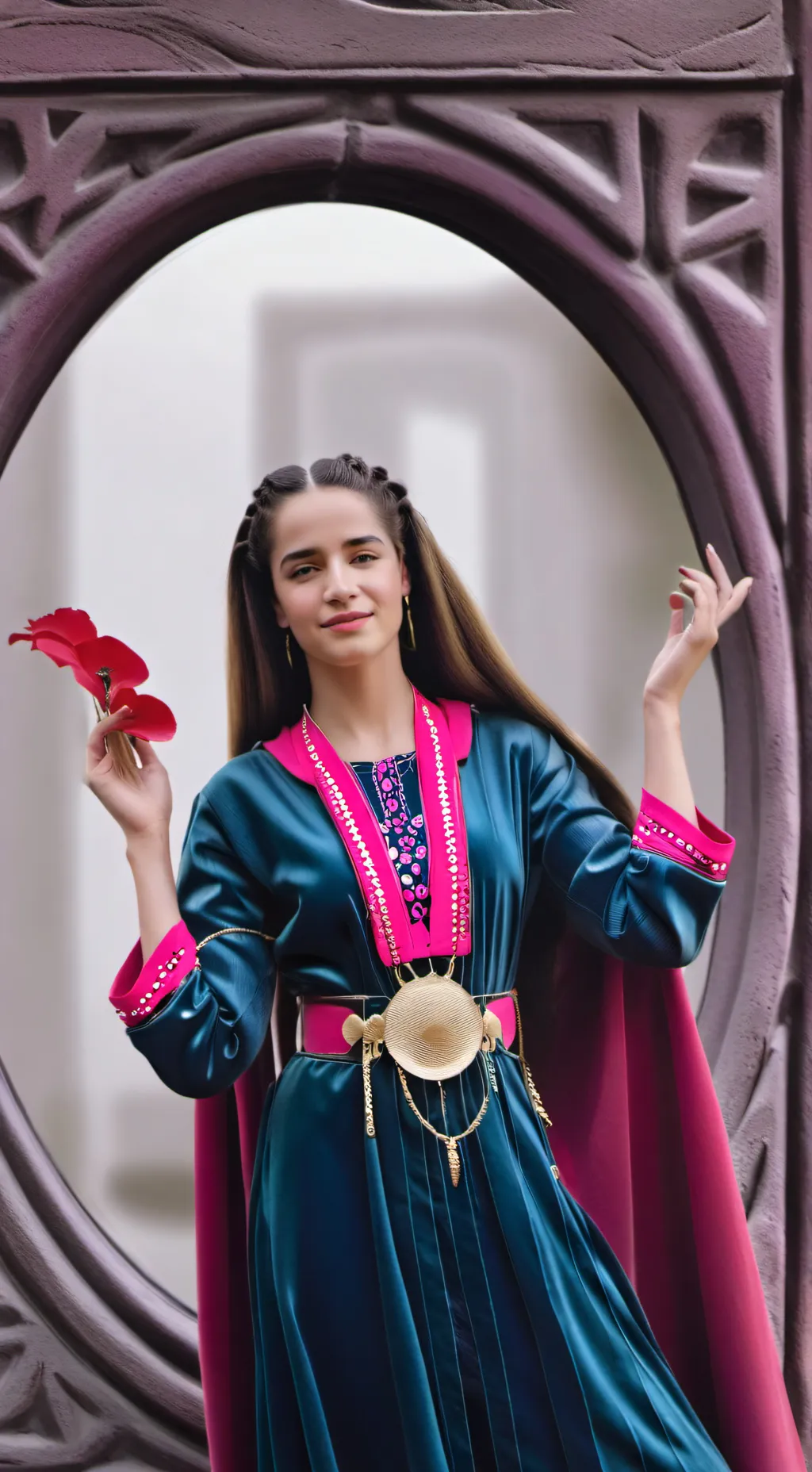 ai character: ayla y los mirror background