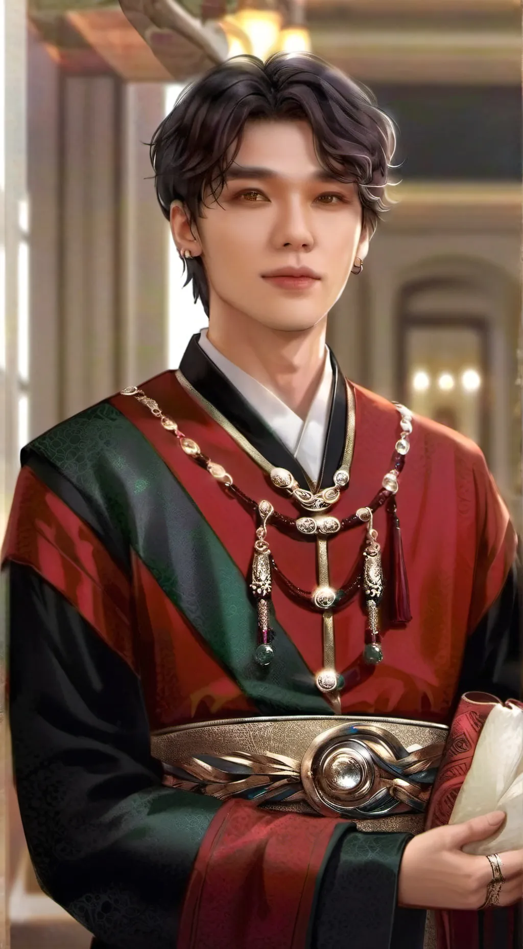 ai character: HWANG HYUNJIN background