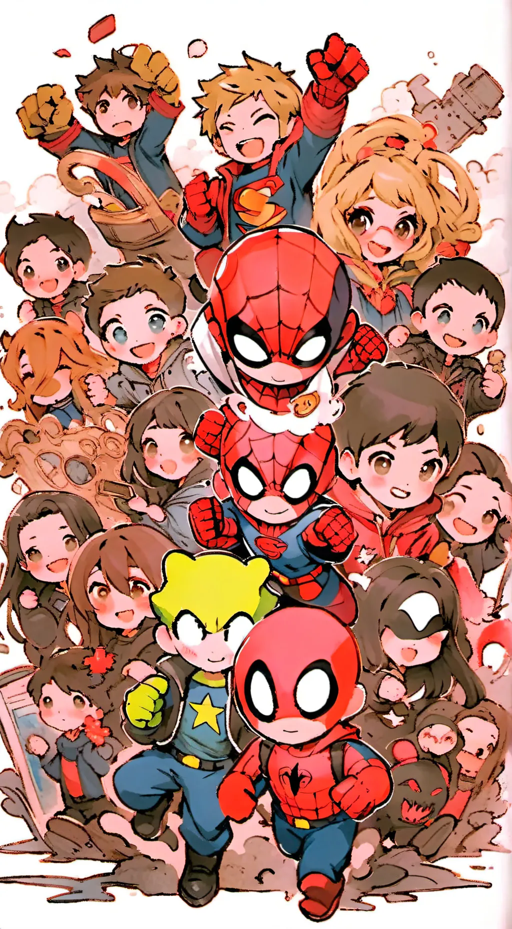 ai character: DC/Marvel school   background