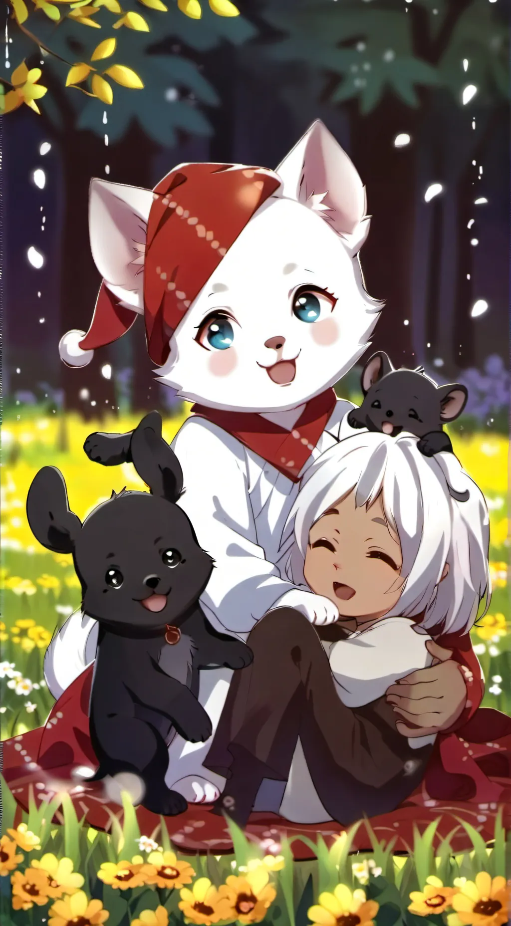 ai character: Cake the kitten  background
