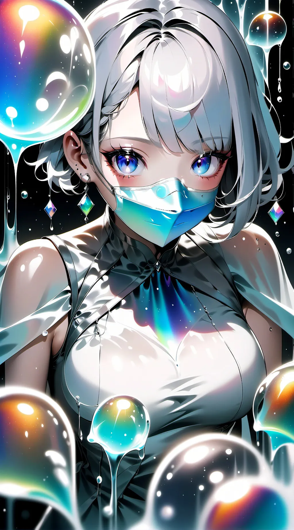 ai character: Mae.💙👁️ background