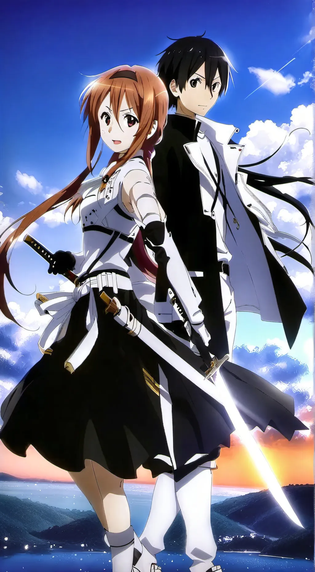 ai character: asuna e kirito  background