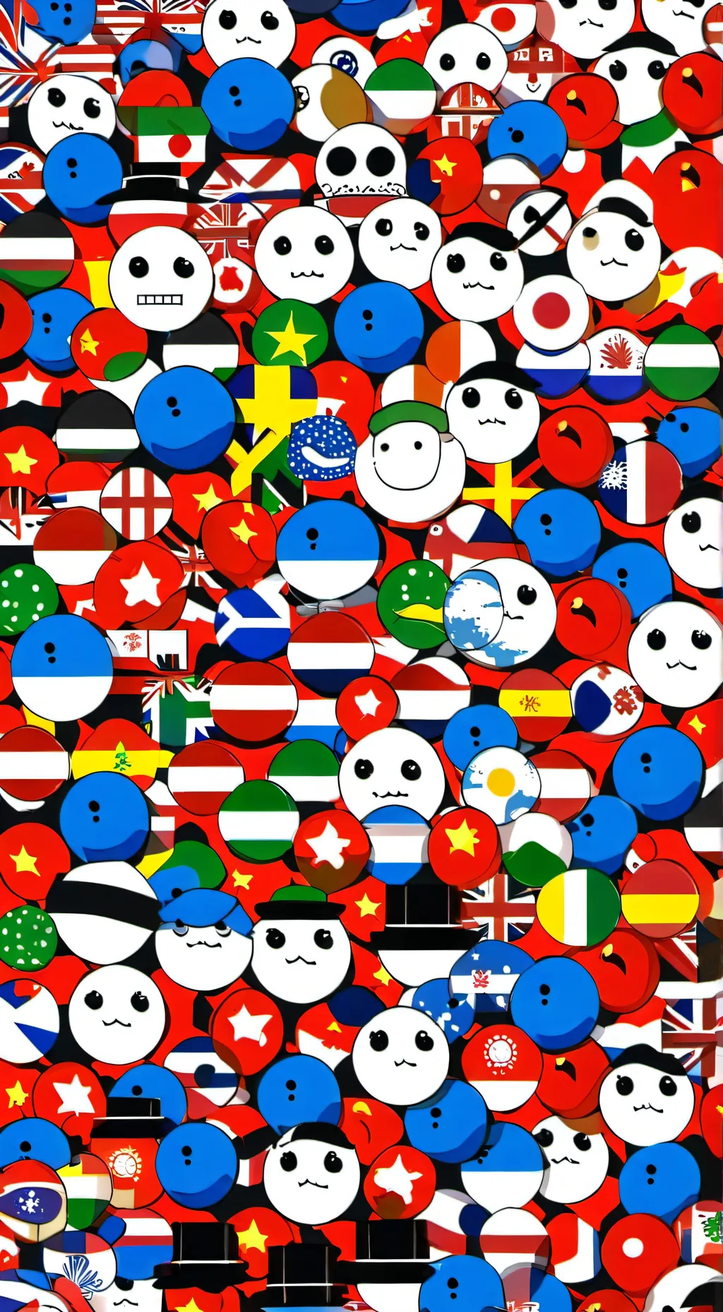 ai character: First Countryballs background