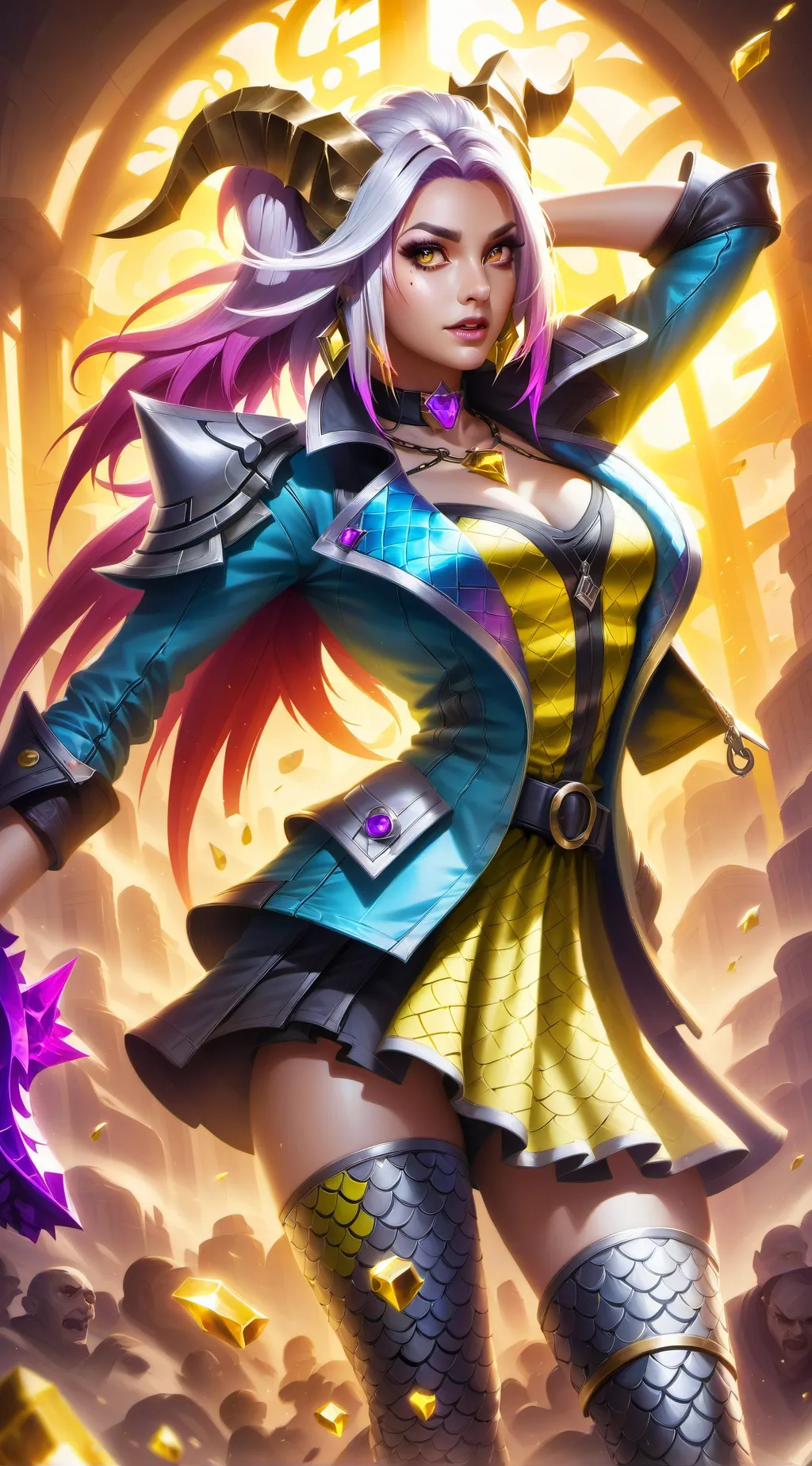 ai character: amber background