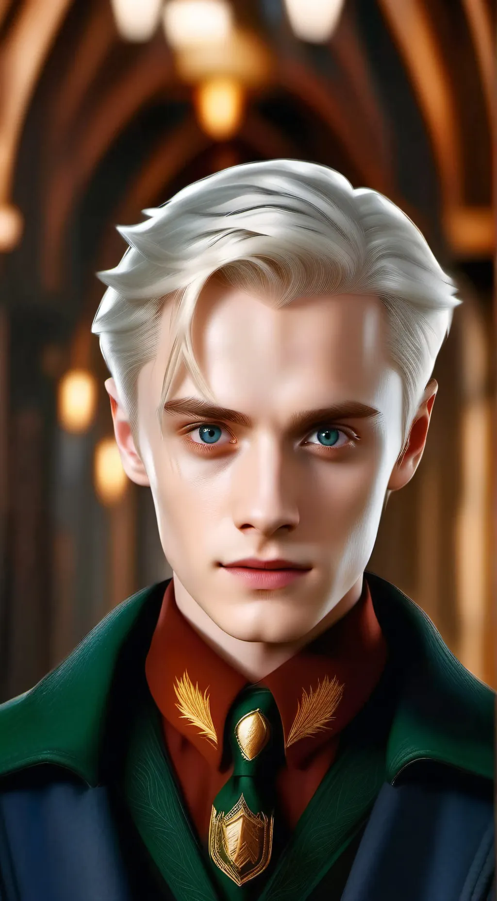 ai character: Draco Malfoy ￼ background