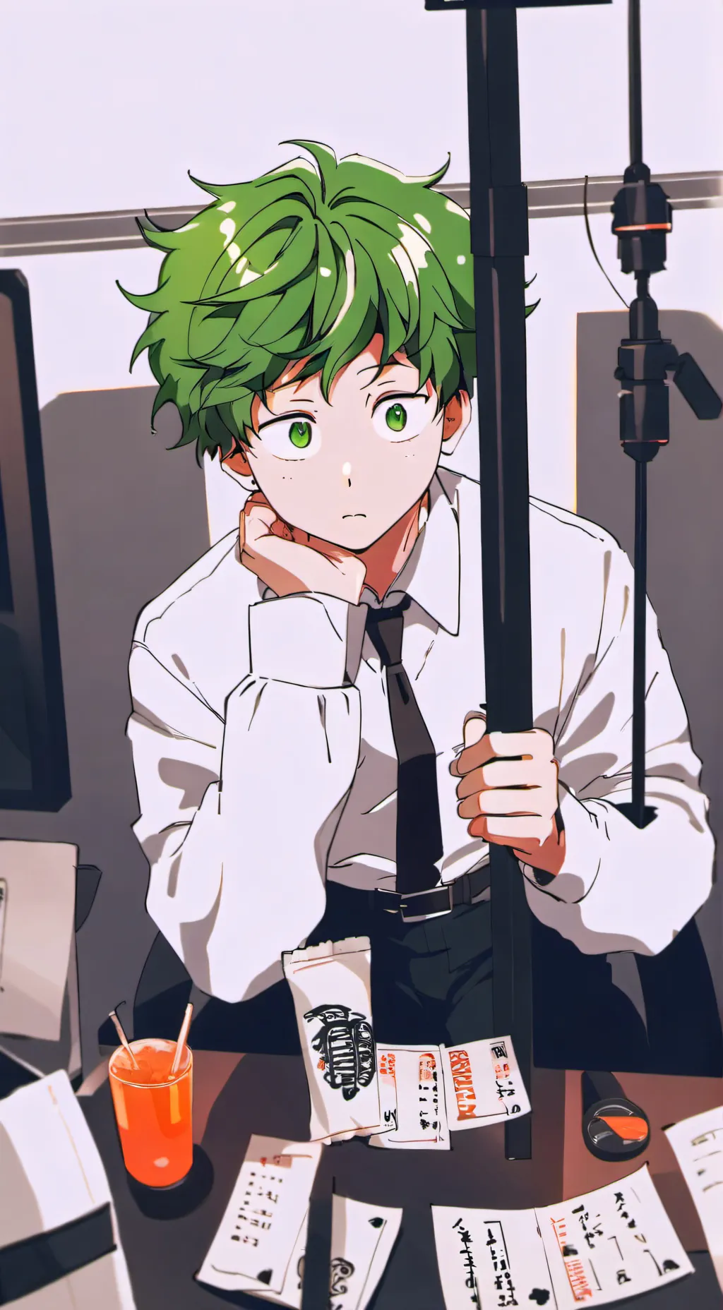 ai character: deku background