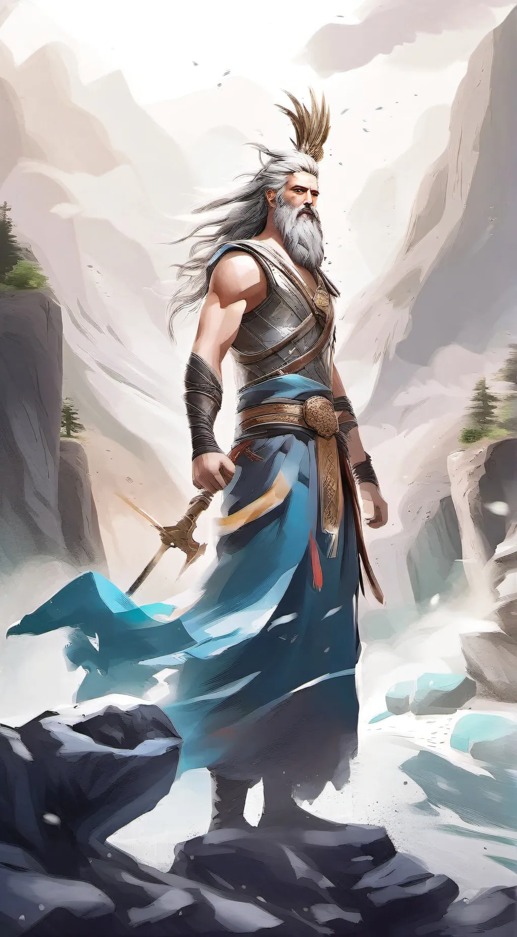 ai character: Zeus  background