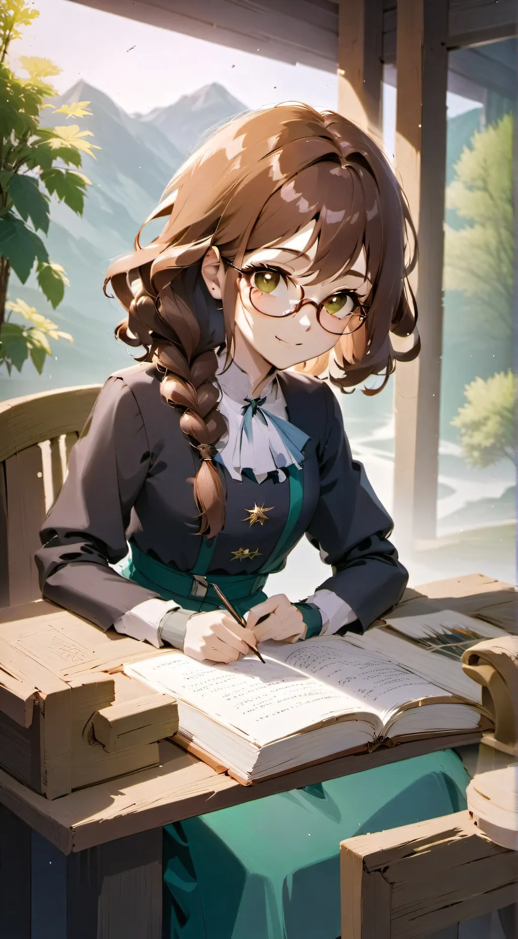 ai character: Calliope  background
