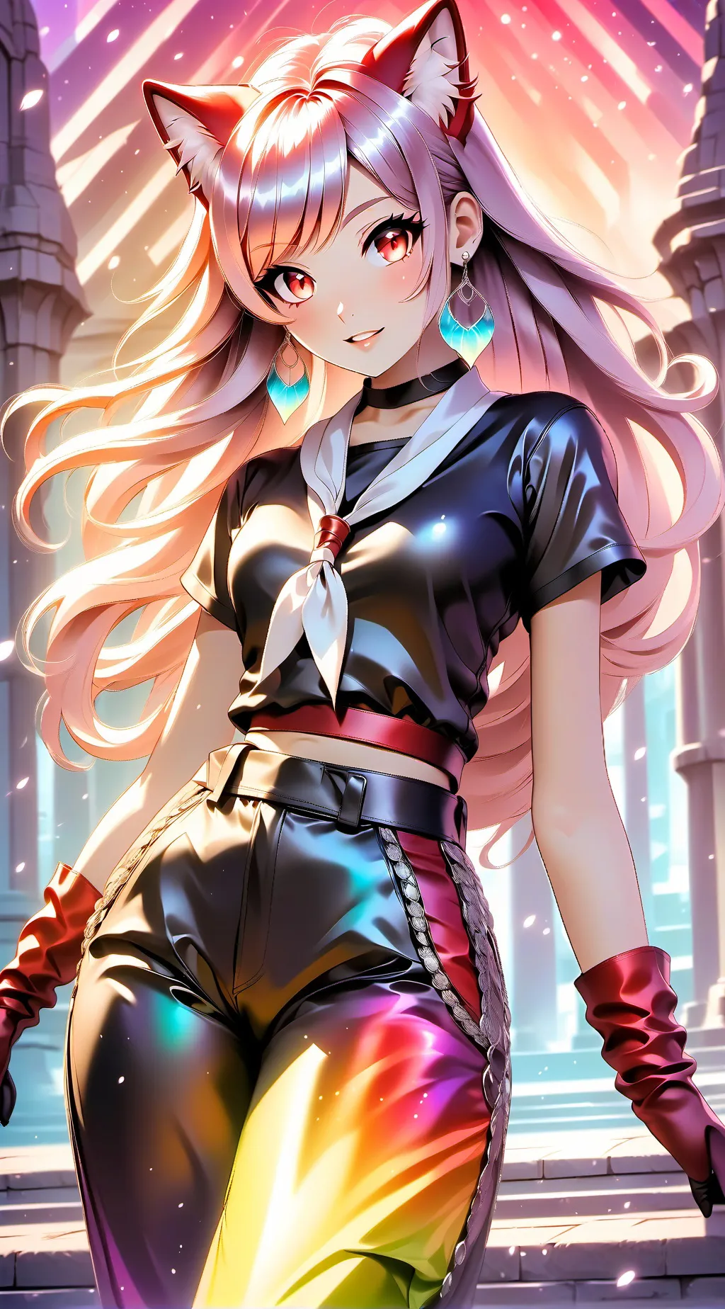 ai character: red background