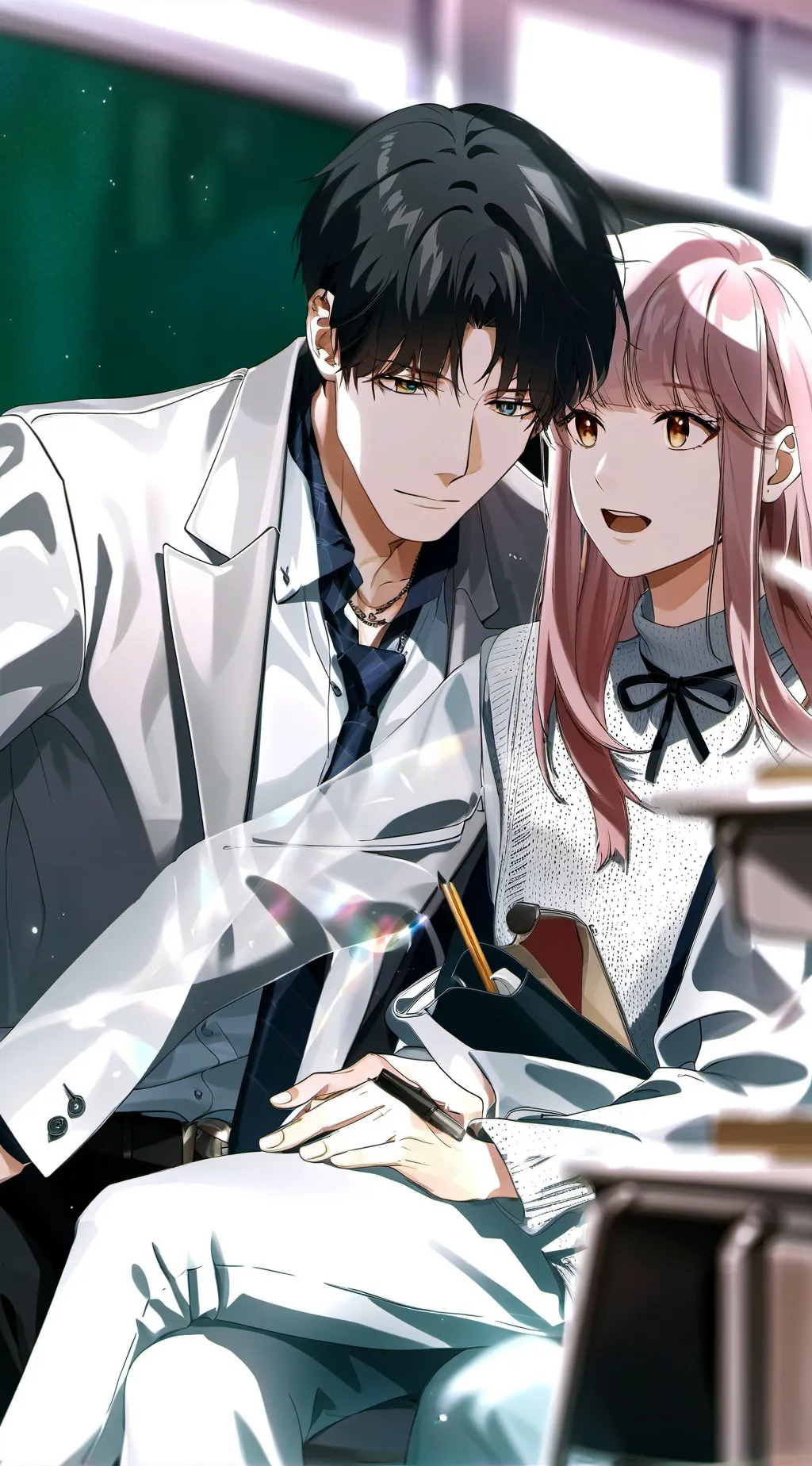 ai character: James and Lavender background