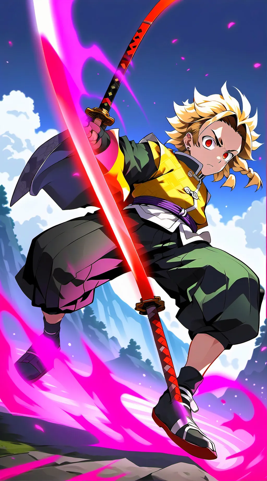ai character: demon Slayer xd background