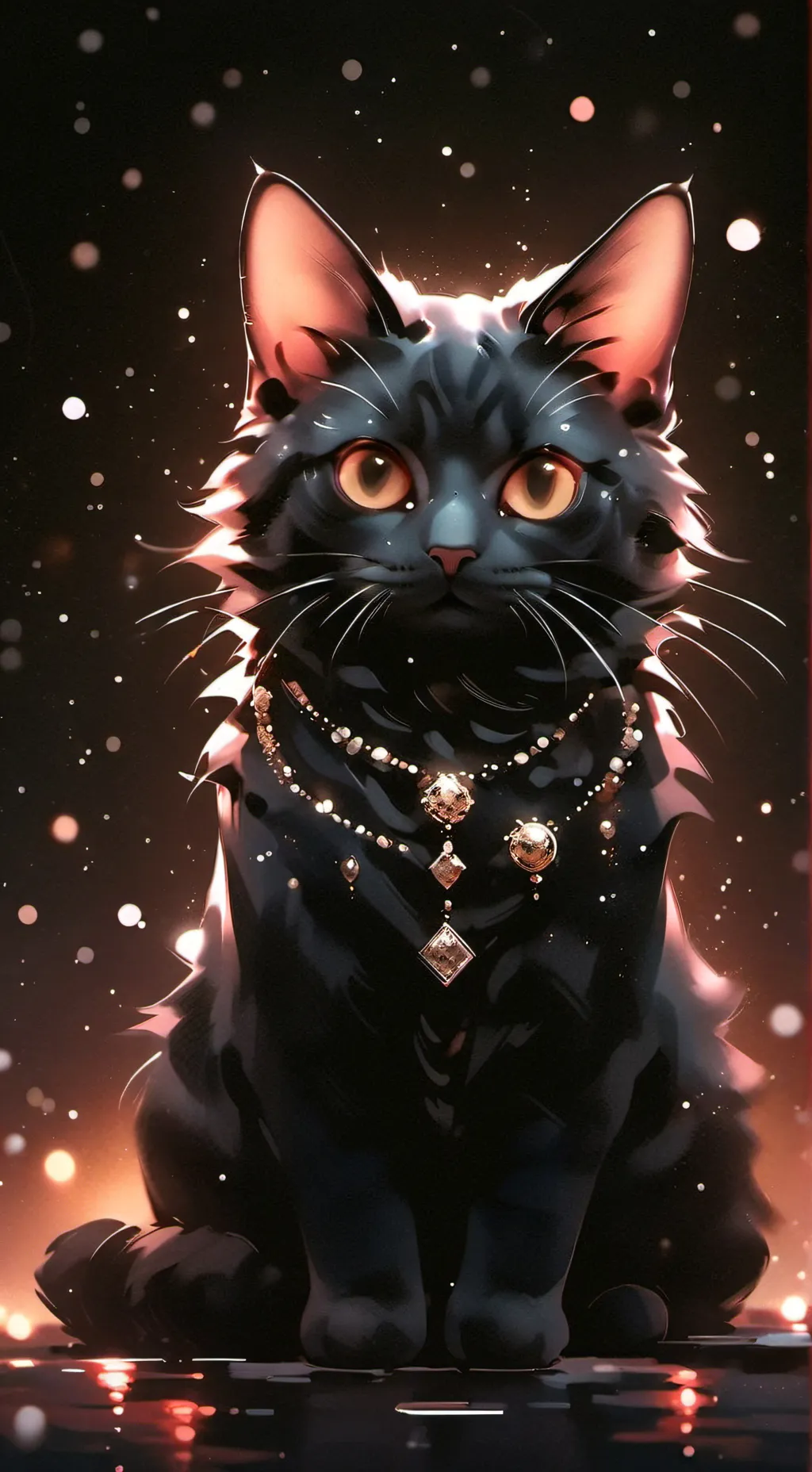 ai character: Fufu kitty emoji🐱 background