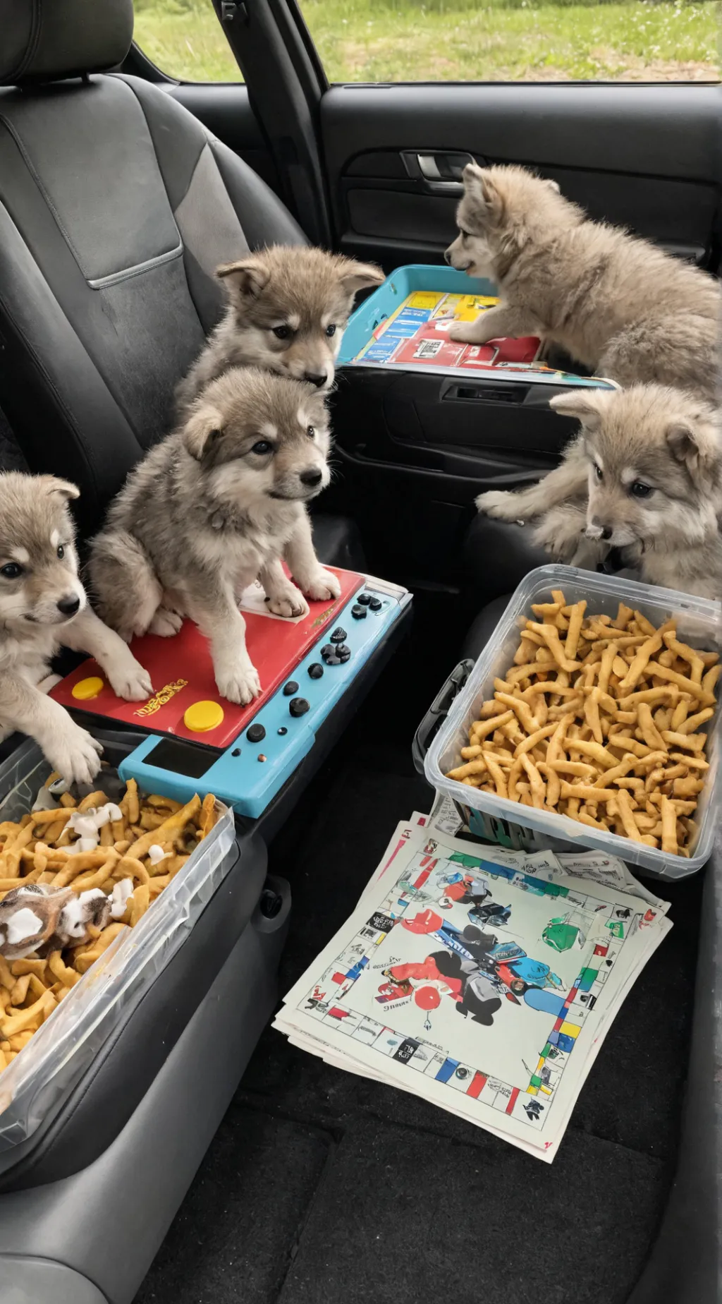 ai character: ANNOYING WOLF CUBS background