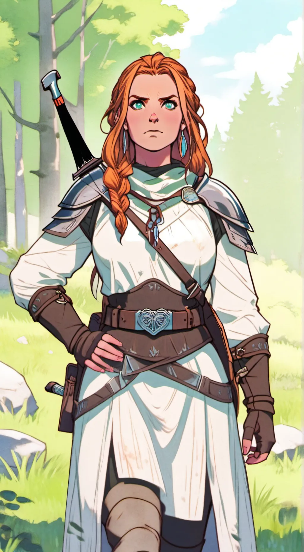 ai character: Cpt. Brienne Steel background