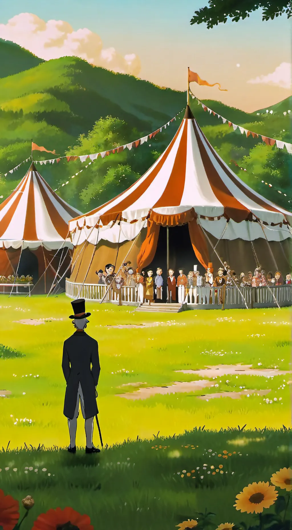 ai character: Circus background