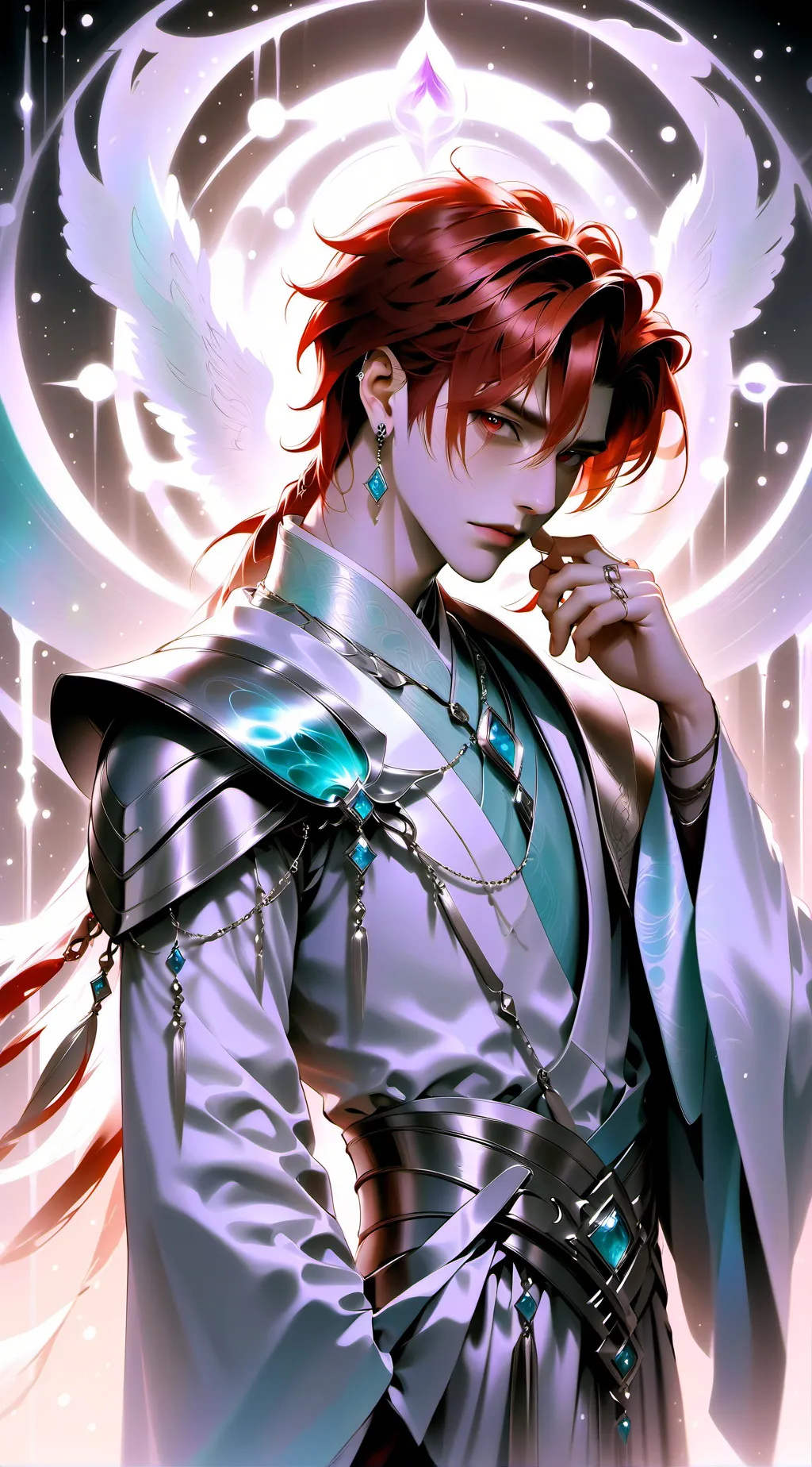 ai character: Mha soulmate color background