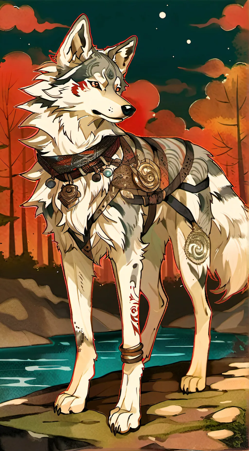ai character: Akaido The Wolf background