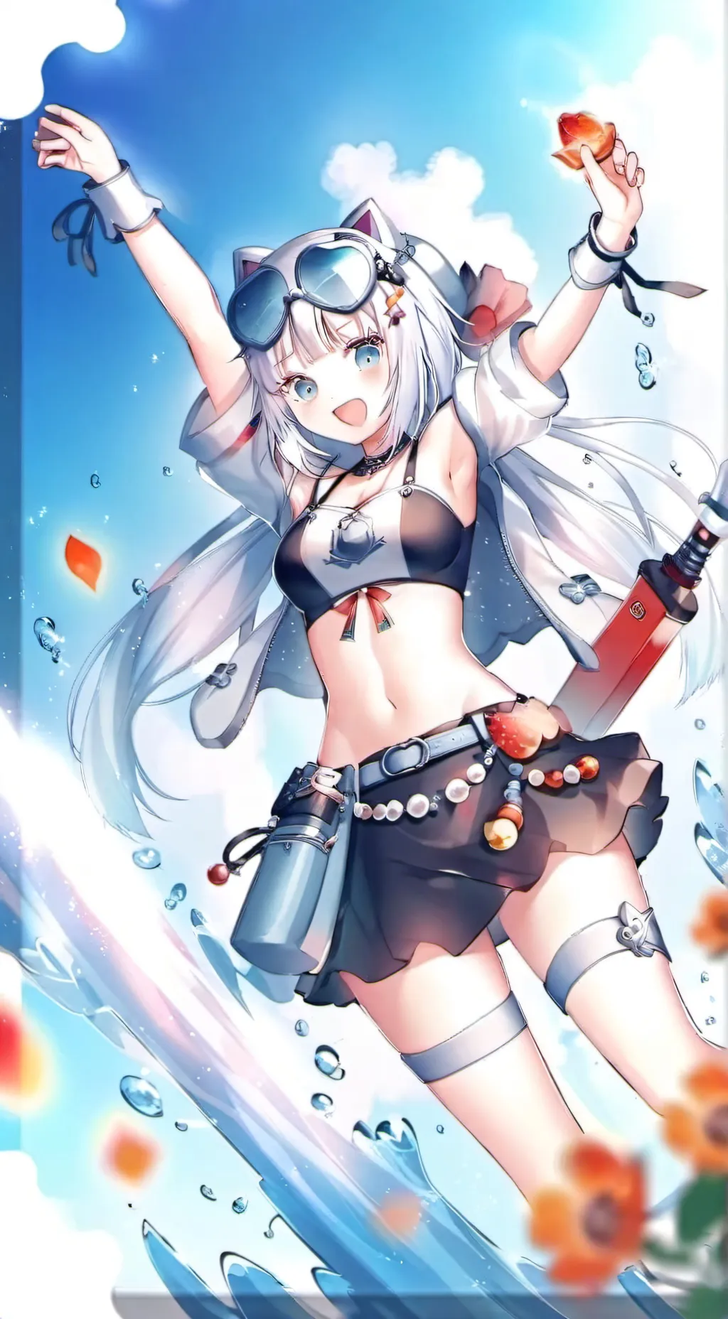 ai character: . 🦈 = Emma = 🐬 . background