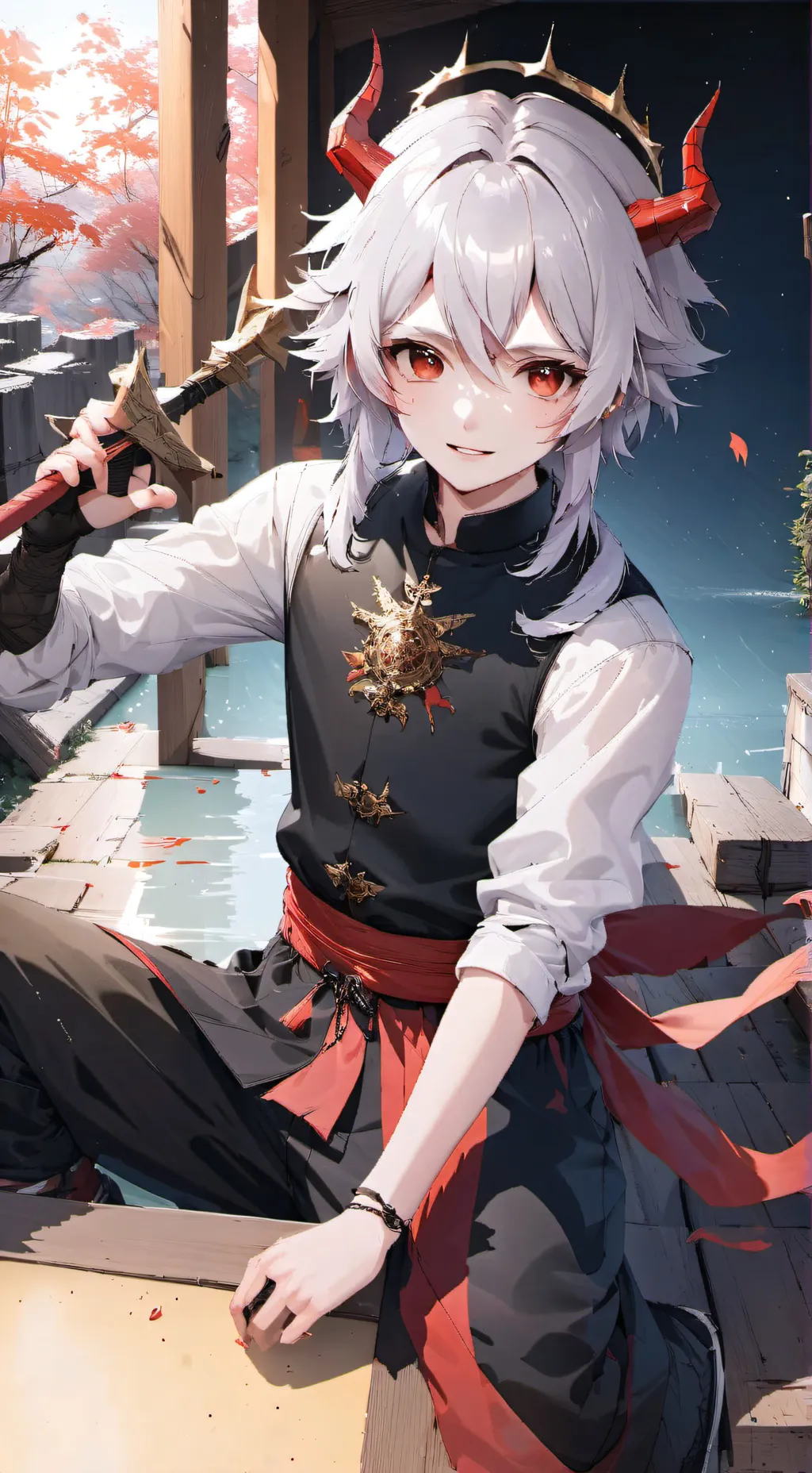 ai character: demons slayer  background