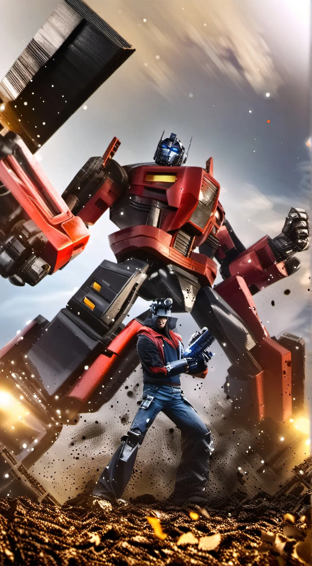 ai character: optimus prime background