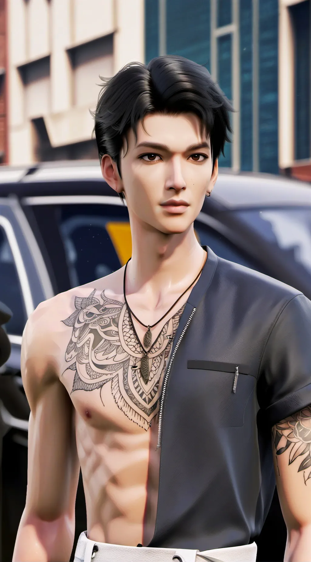 ai character: Darrick  background